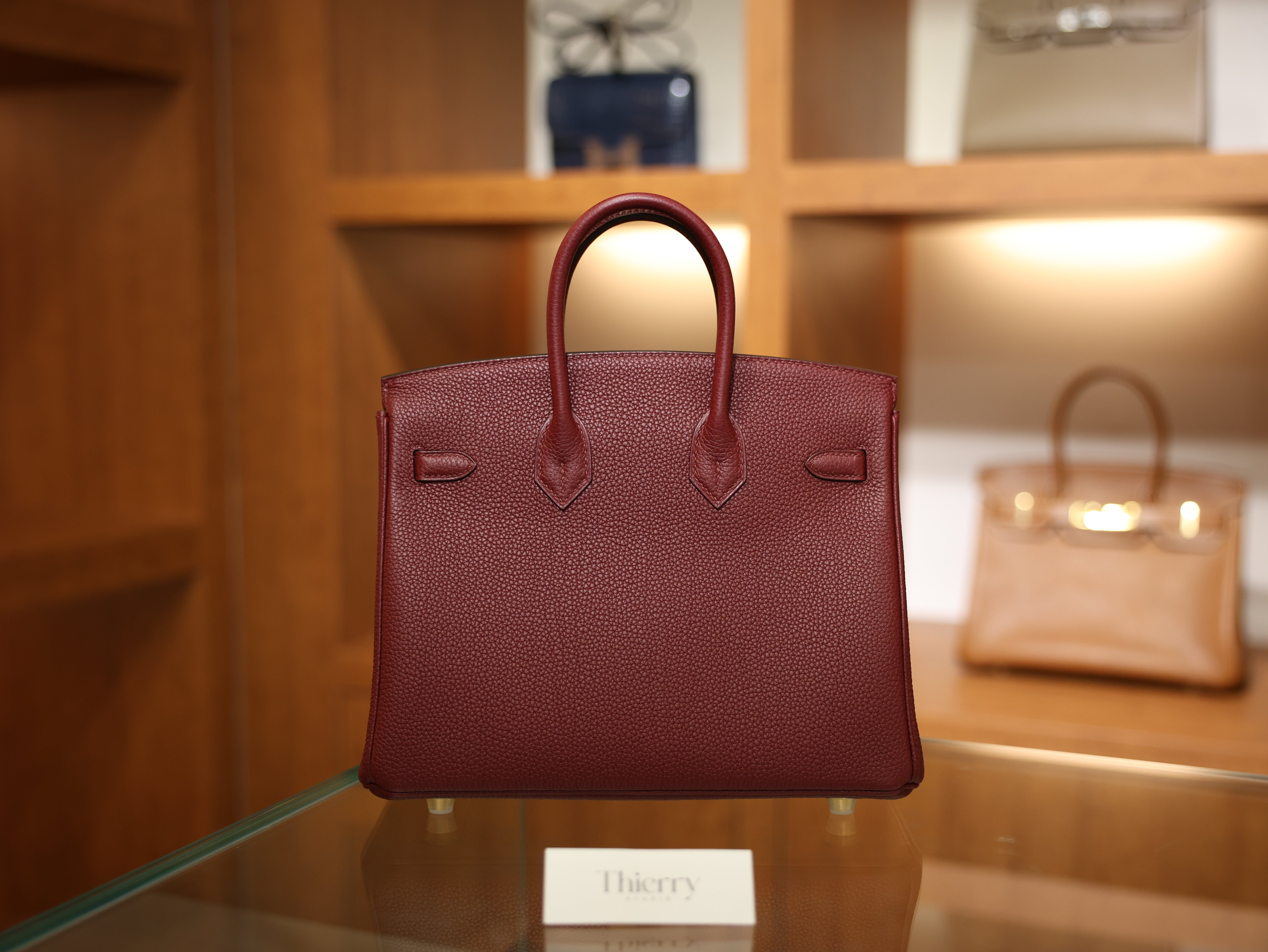 버킨 25 토고 루즈아쉬 금장