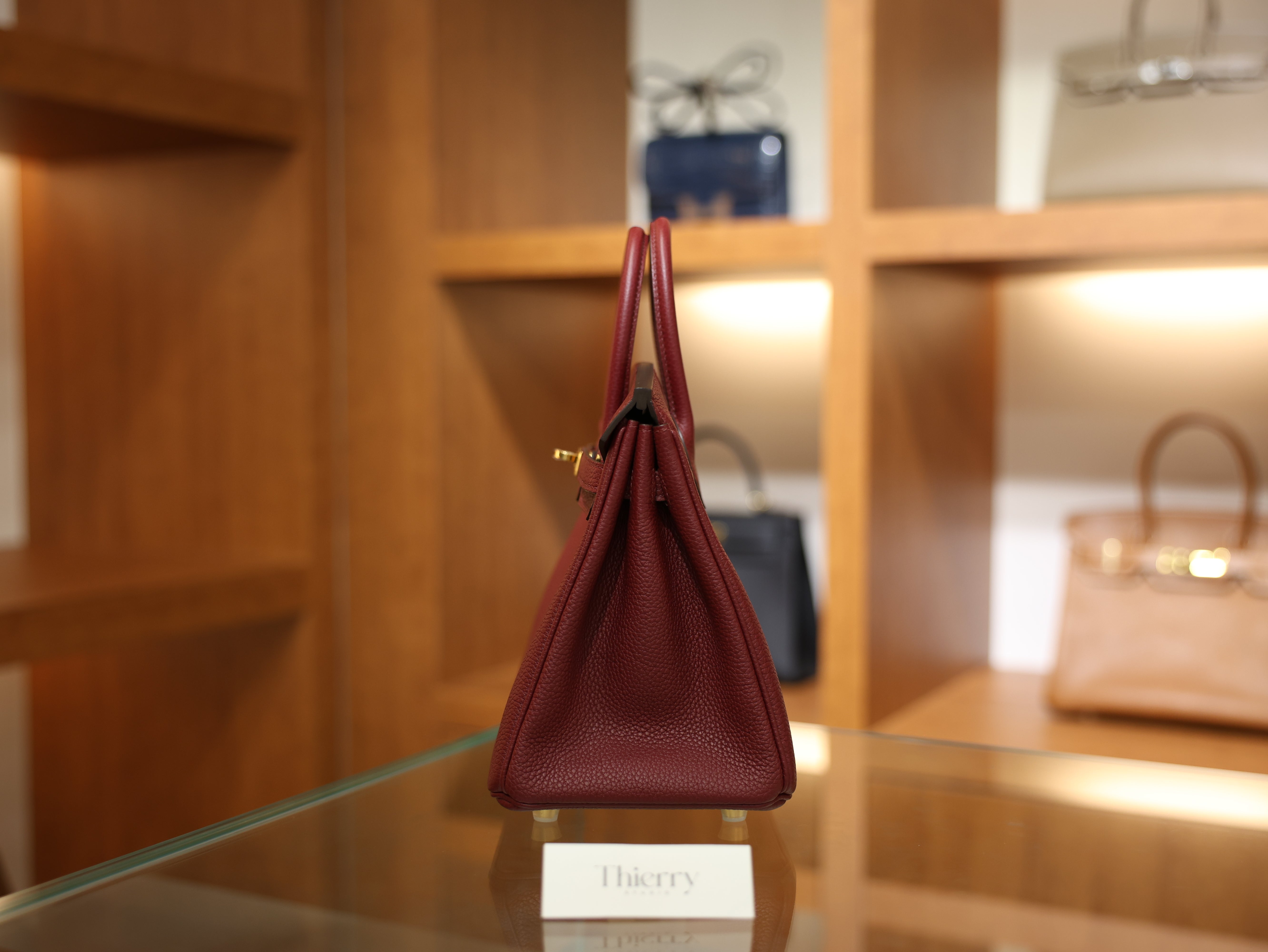 버킨 25 토고 루즈아쉬 금장