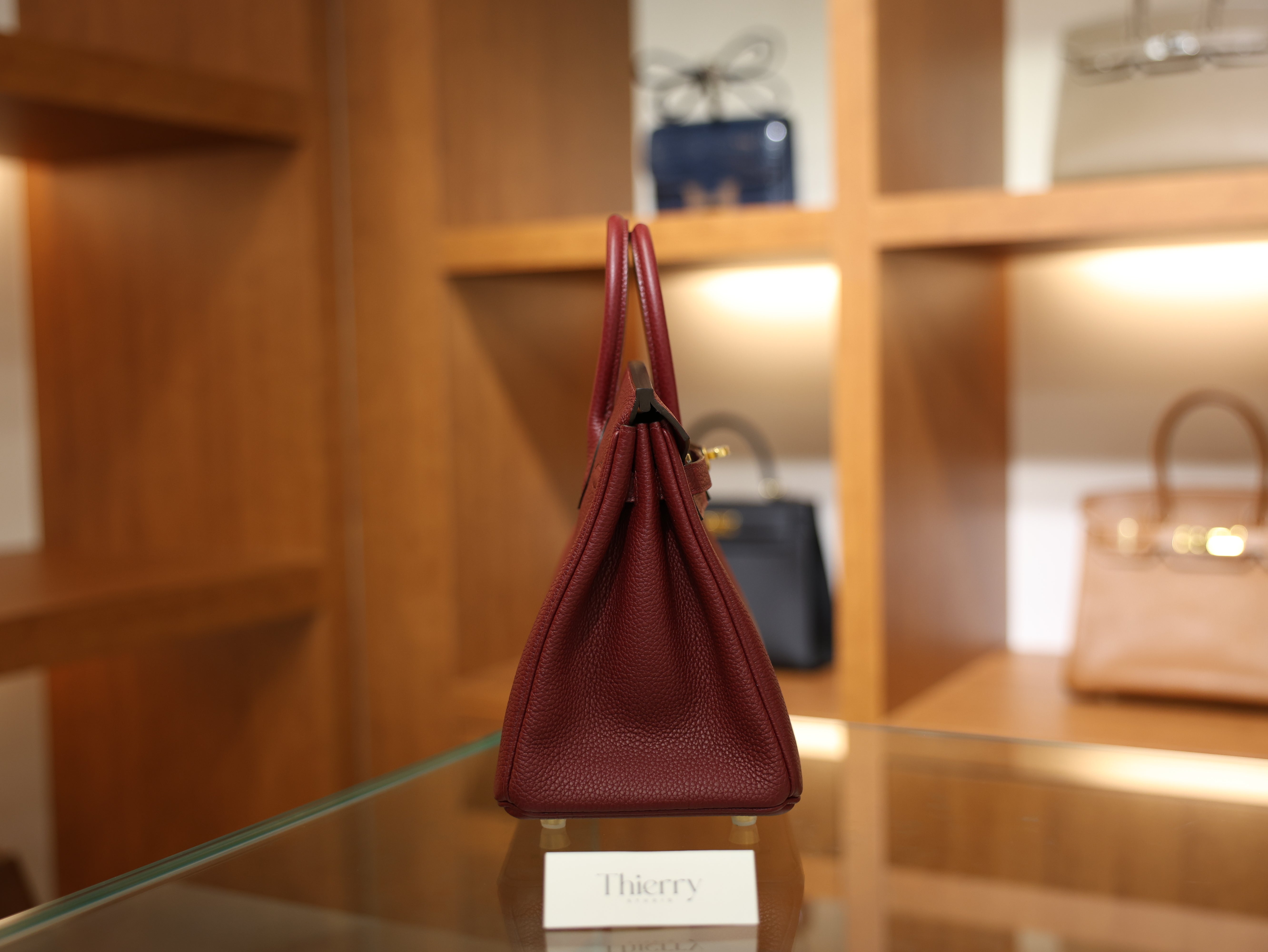 버킨 25 토고 루즈아쉬 금장