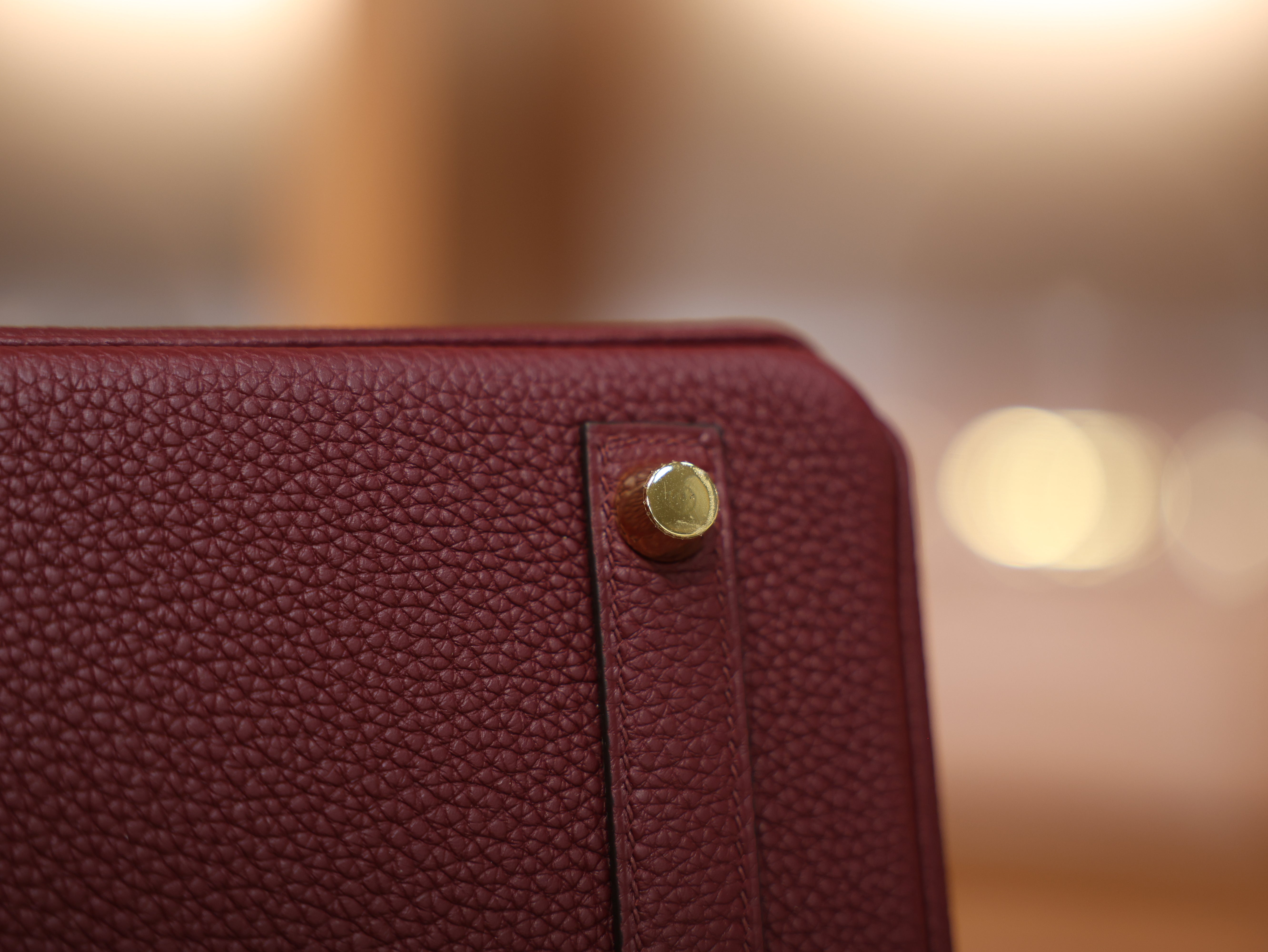 버킨 25 토고 루즈아쉬 금장