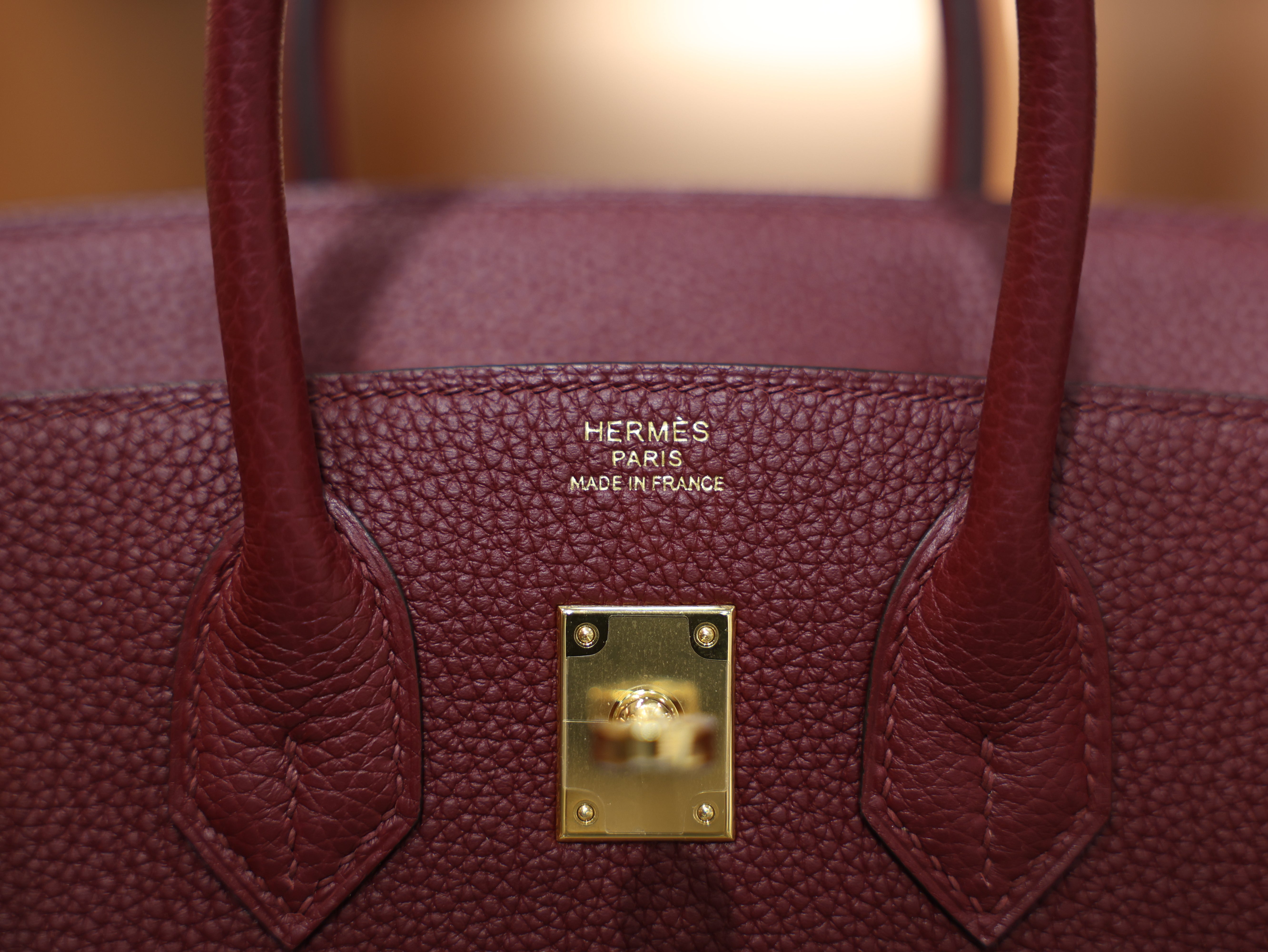 버킨 25 토고 루즈아쉬 금장