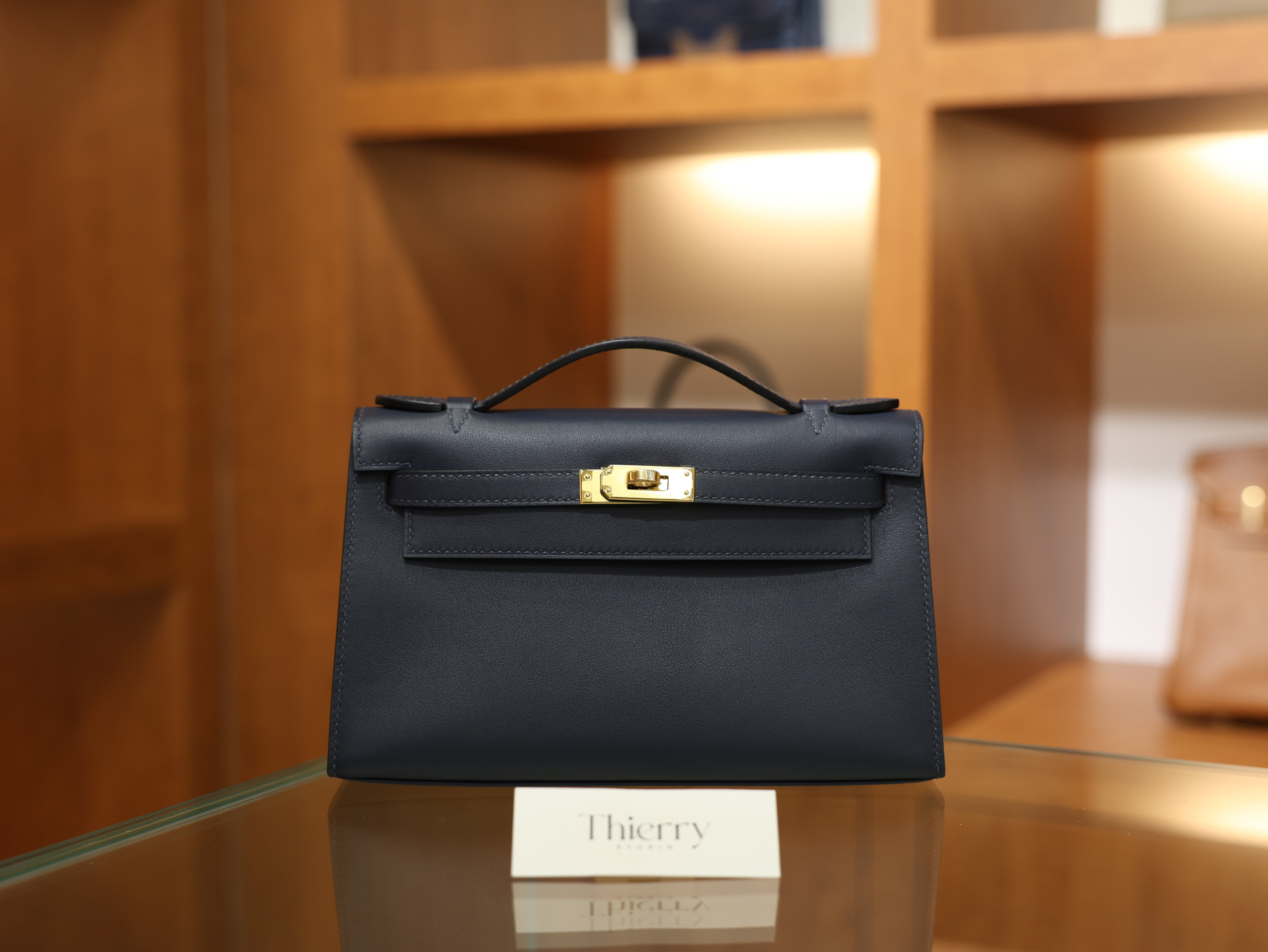 켈리 포쉐트 스위프트 블루뉘 금장