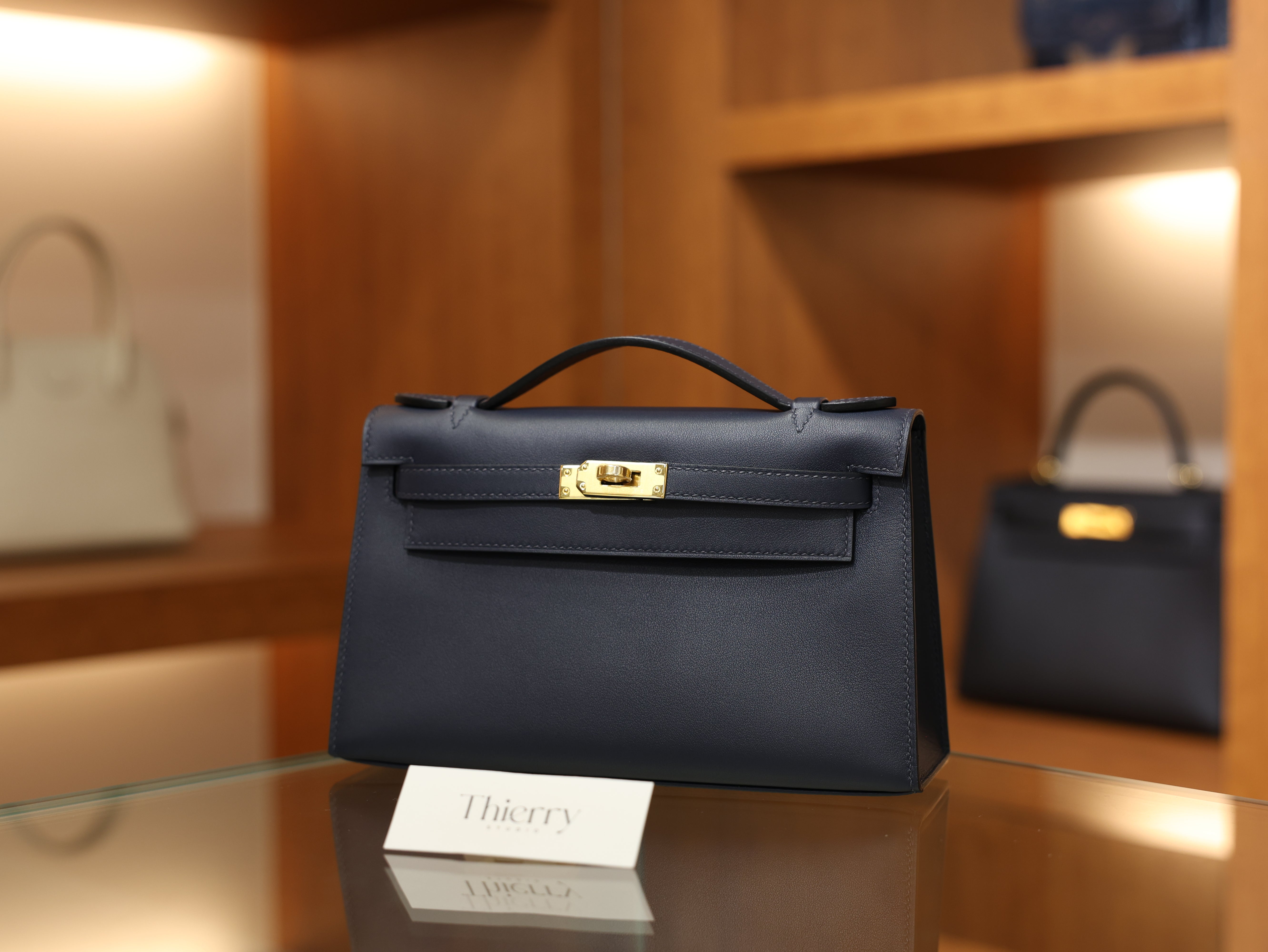 켈리 포쉐트 스위프트 블루뉘 금장