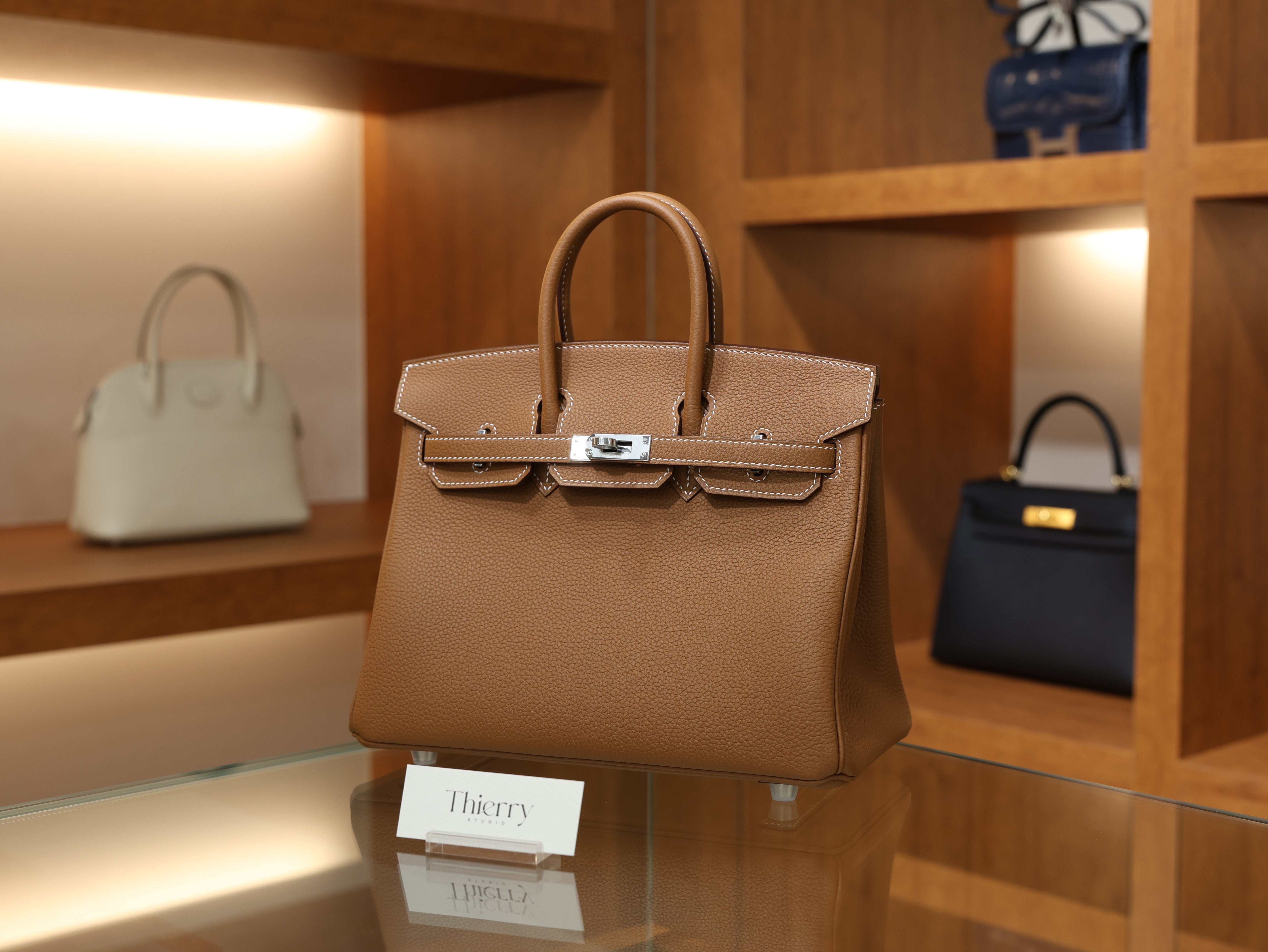 버킨 25 토고 골드 은장