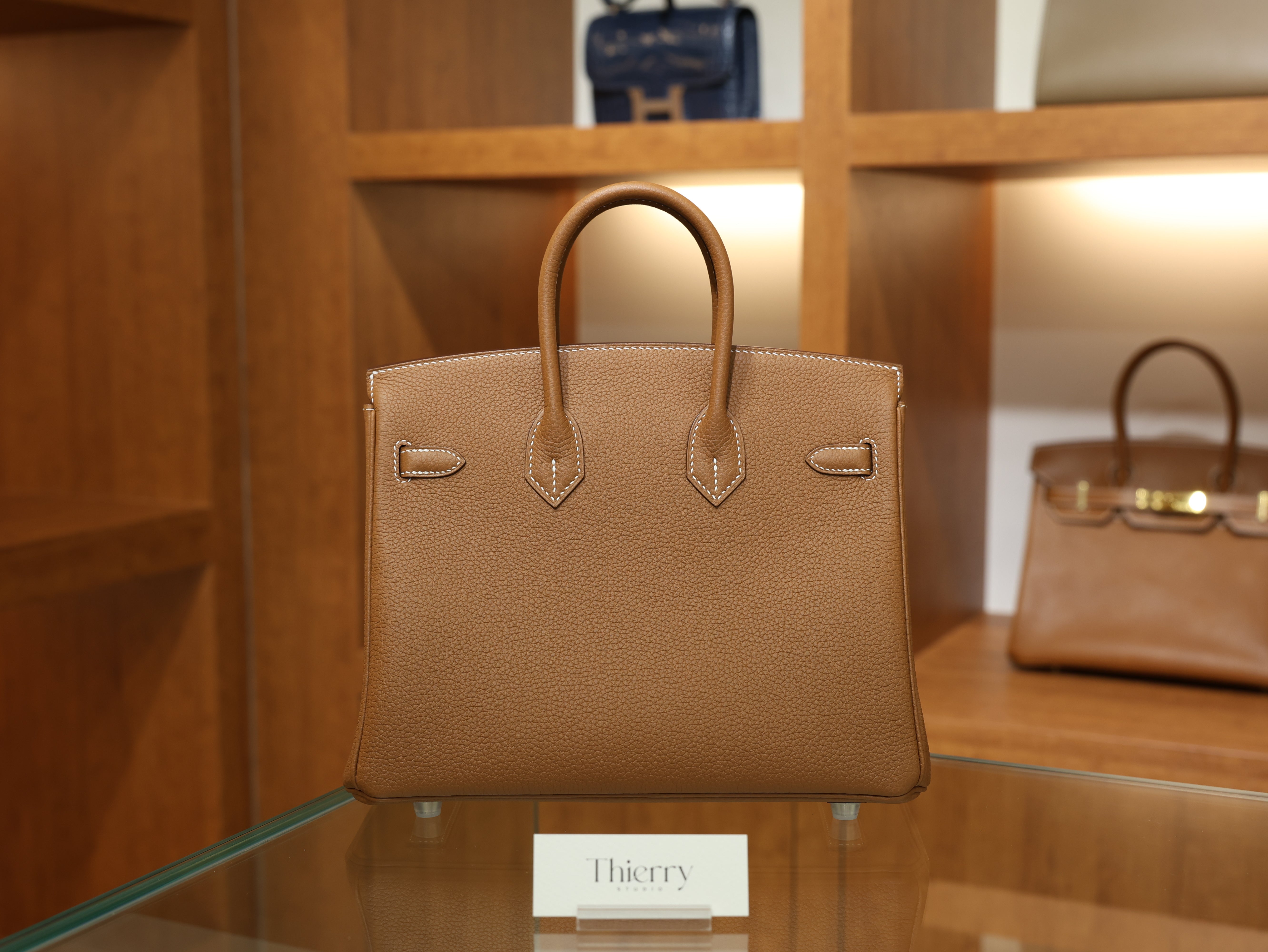 버킨 25 토고 골드 은장