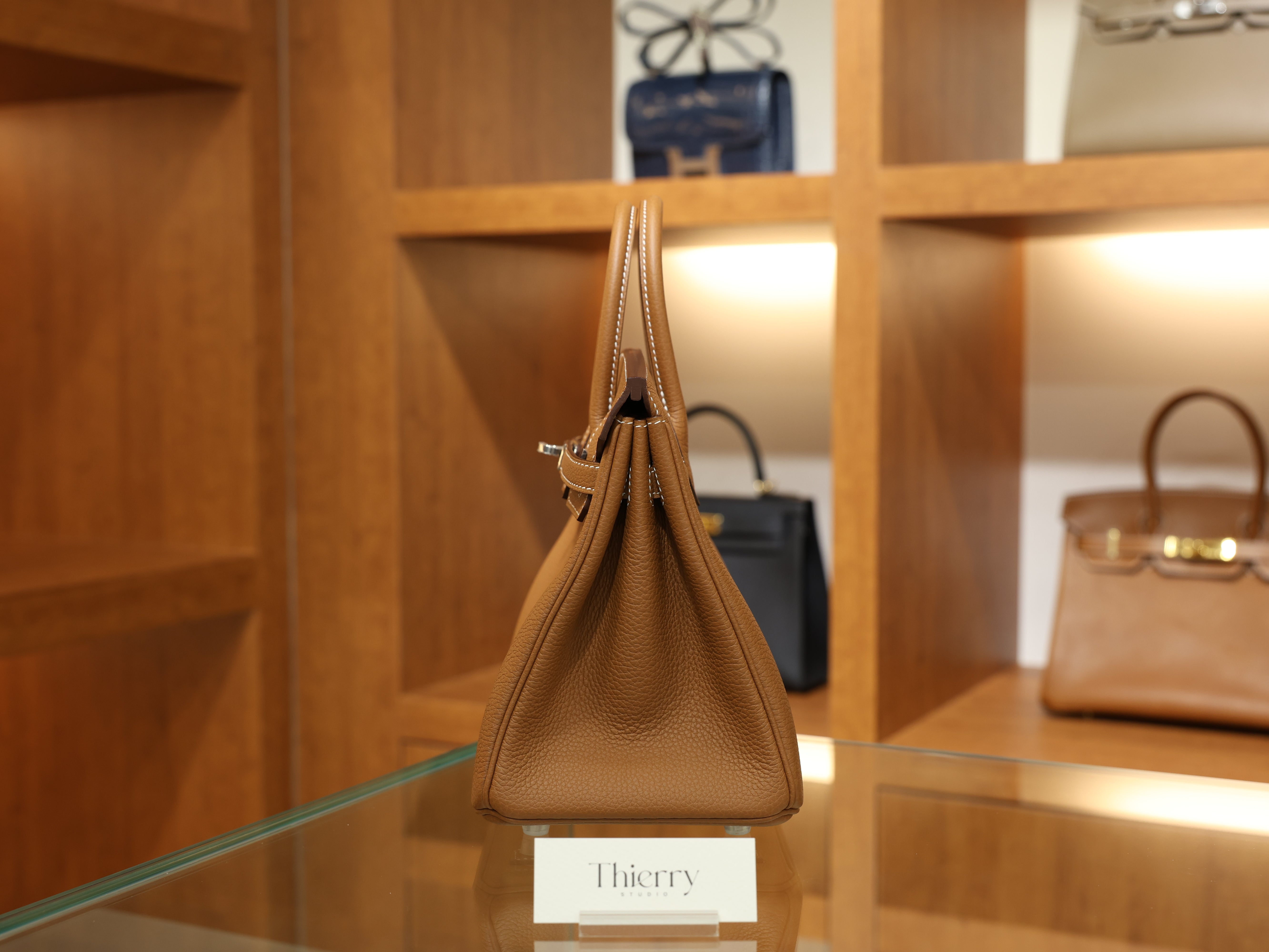 버킨 25 토고 골드 은장