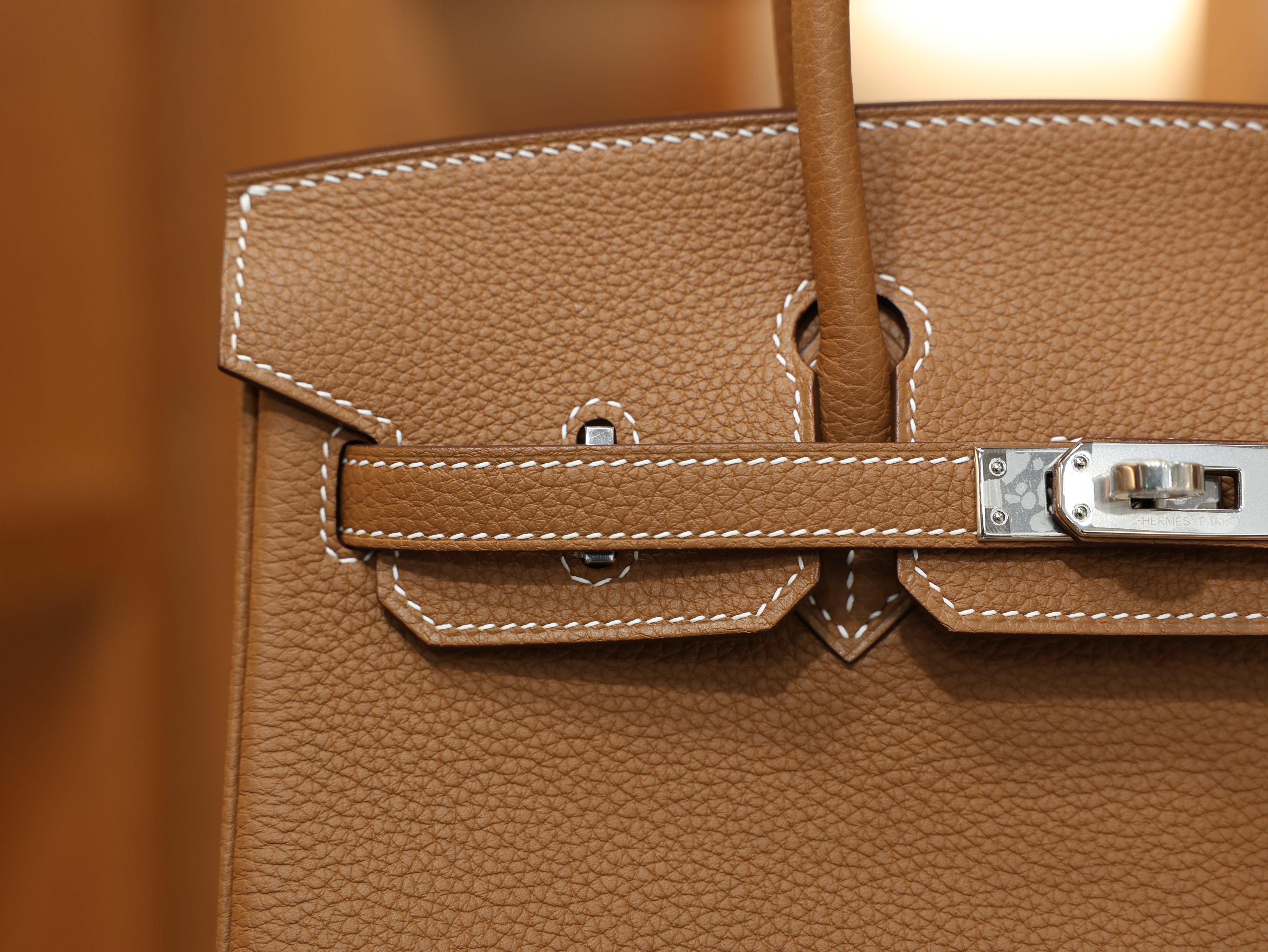 버킨 25 토고 골드 은장