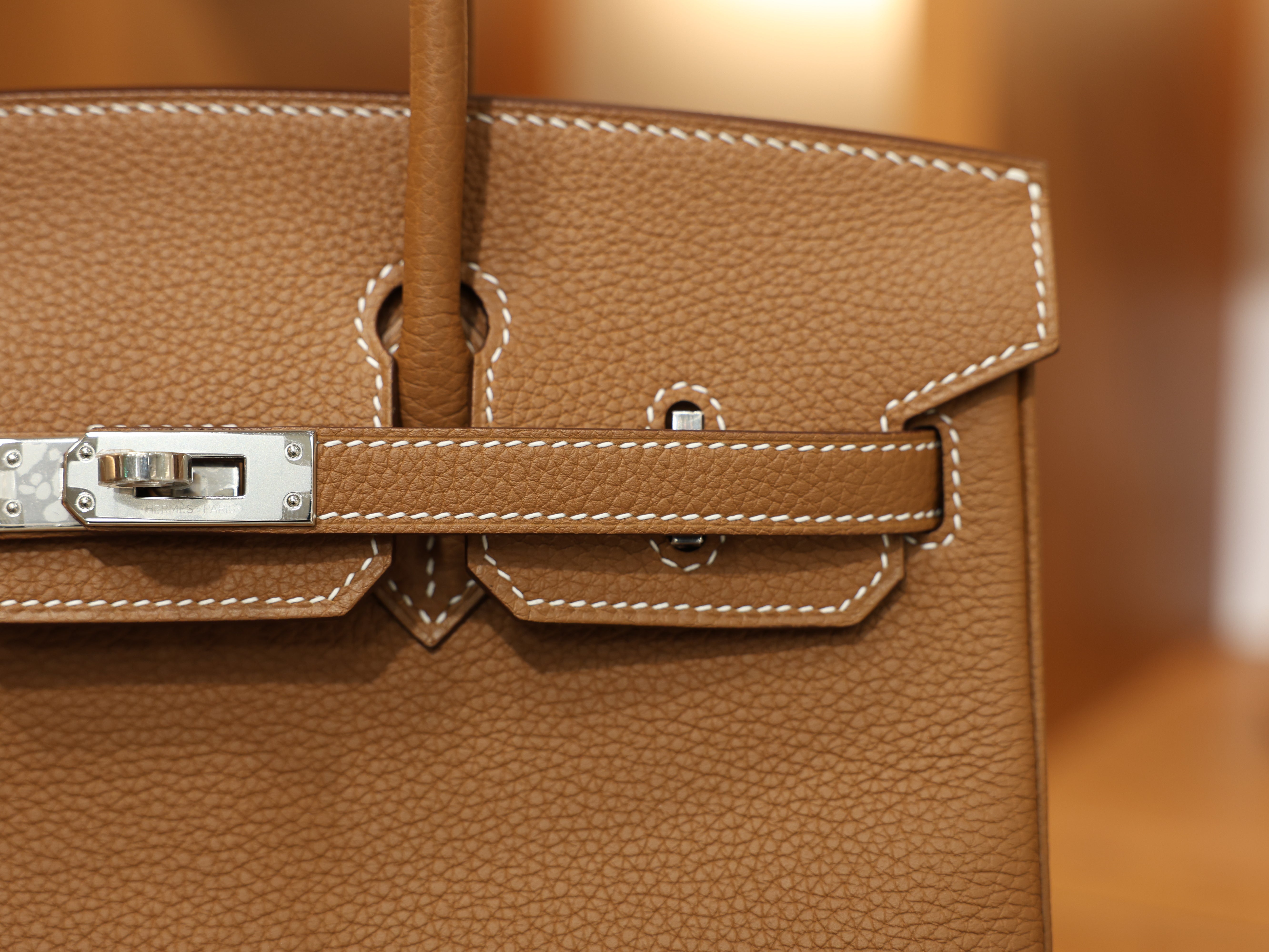 버킨 25 토고 골드 은장