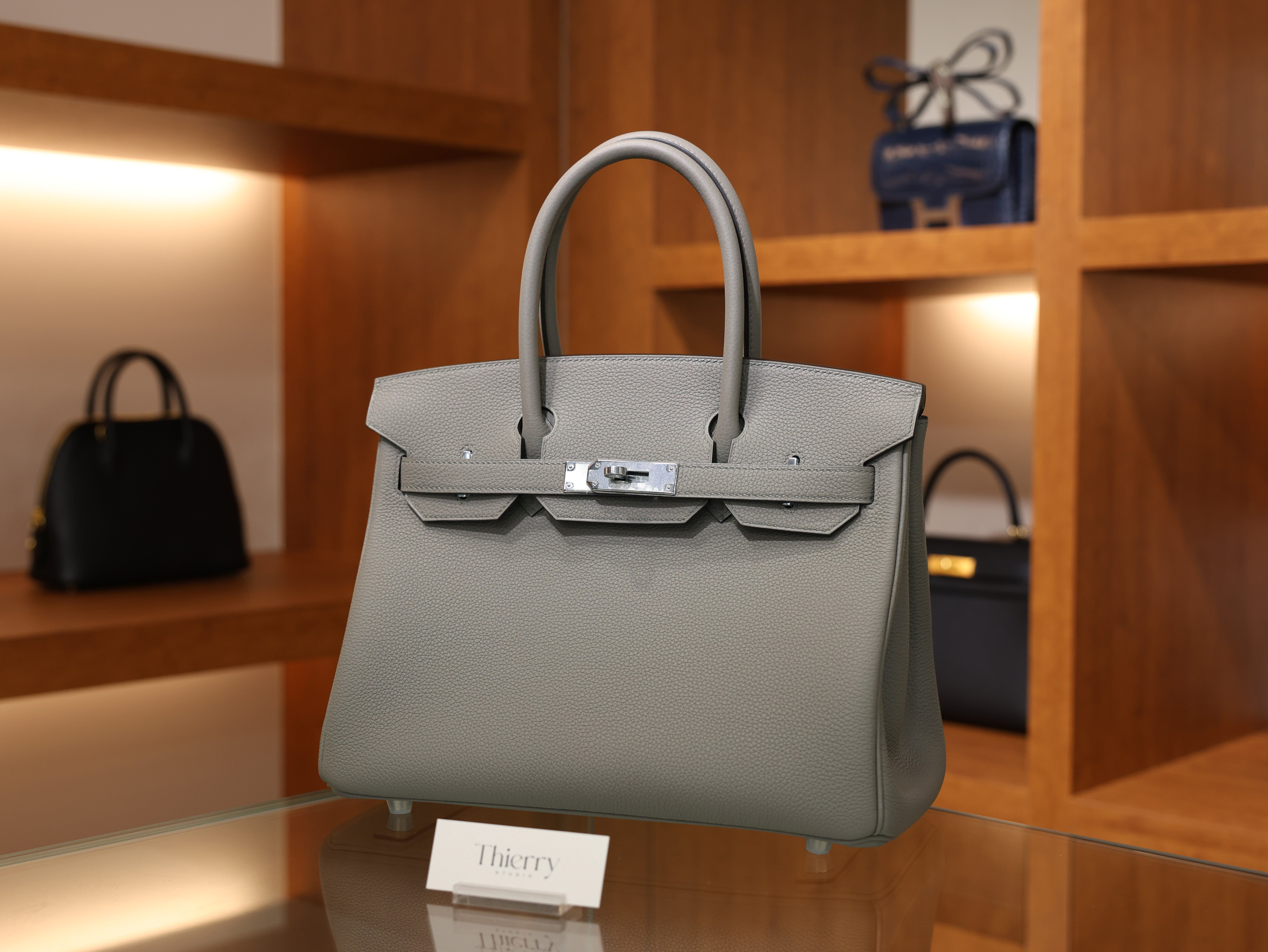 버킨 30 토고 그리스 아스팔트 은장