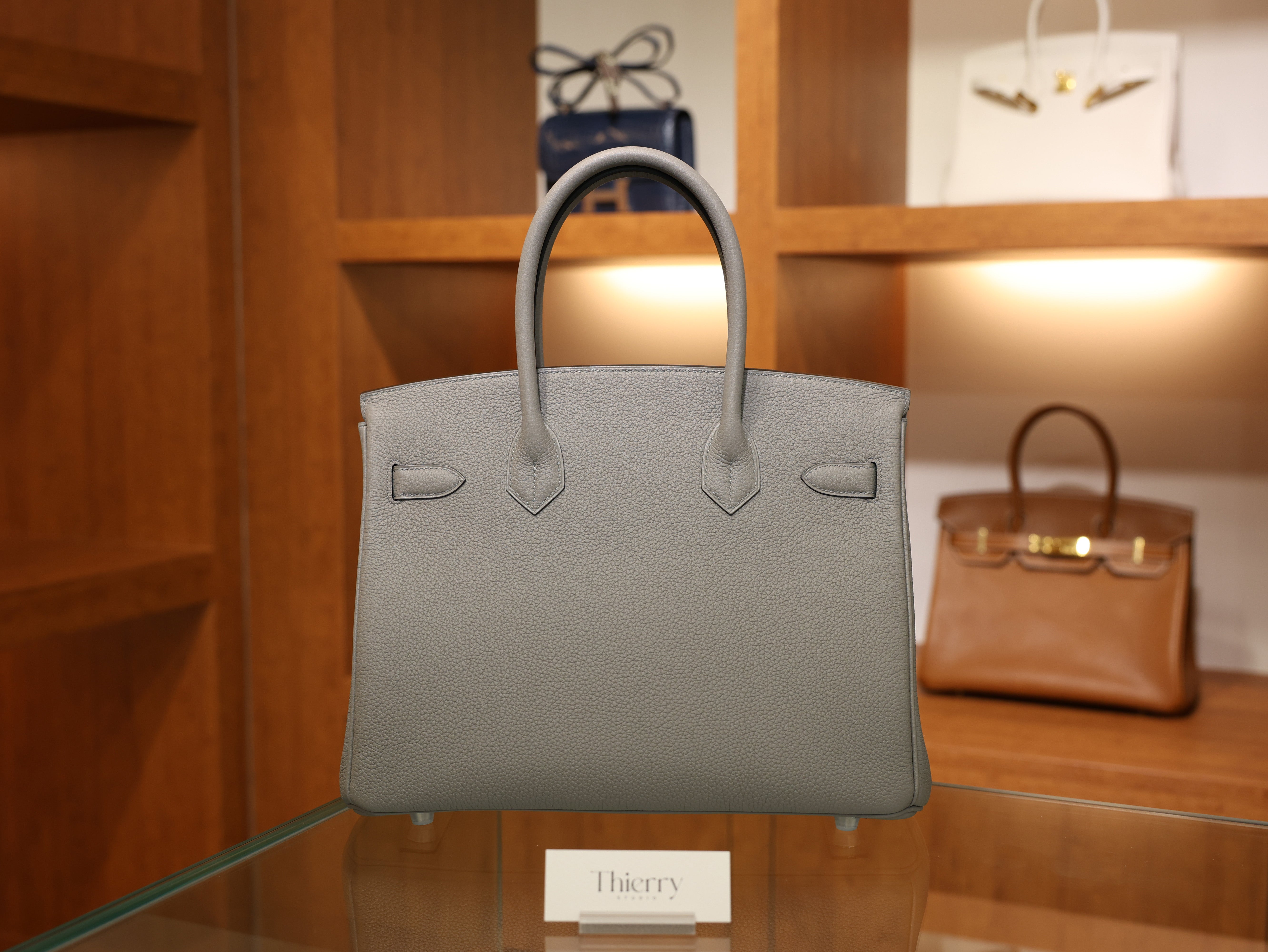 버킨 30 토고 그리스 아스팔트 은장