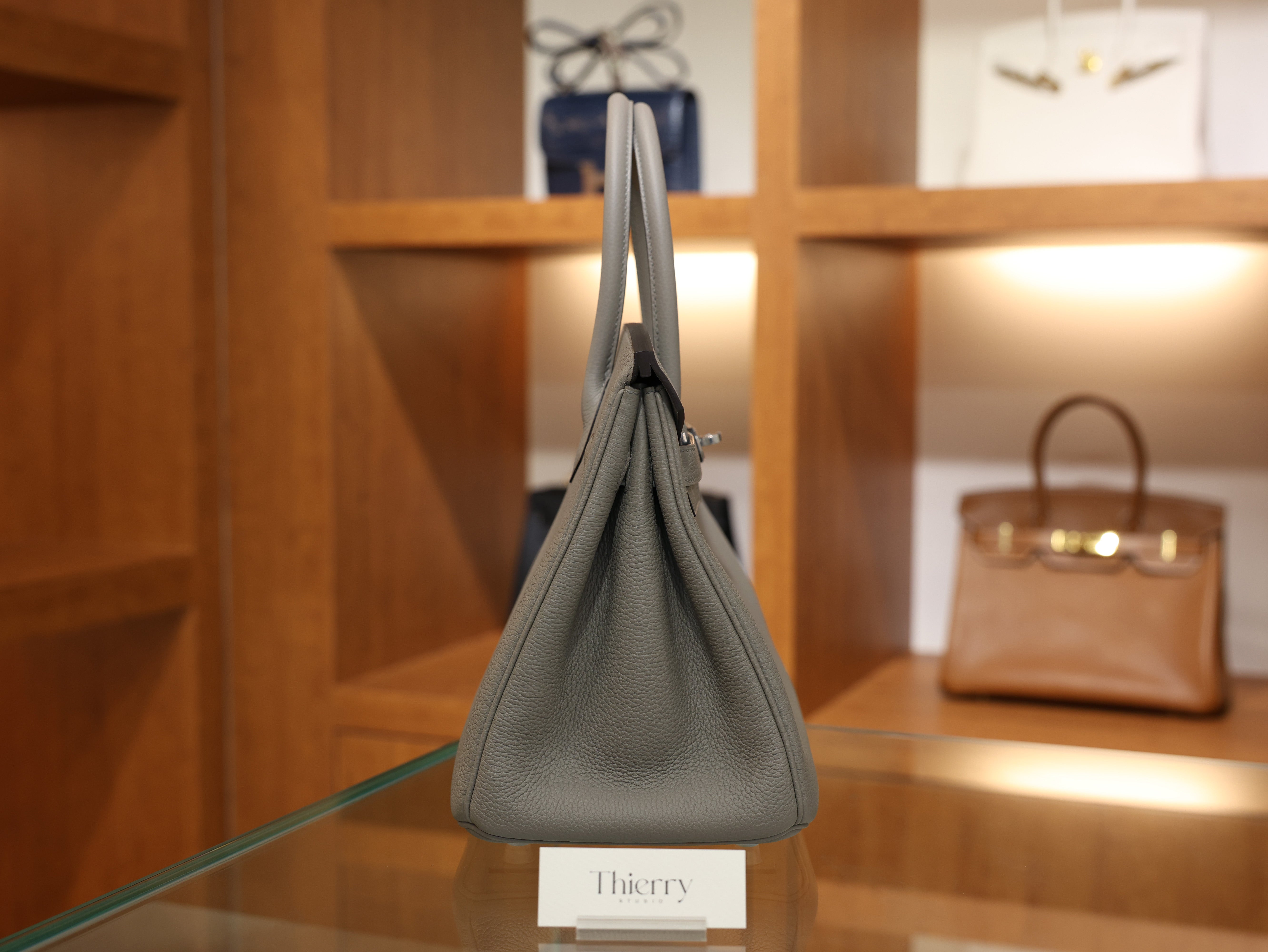 버킨 30 토고 그리스 아스팔트 은장