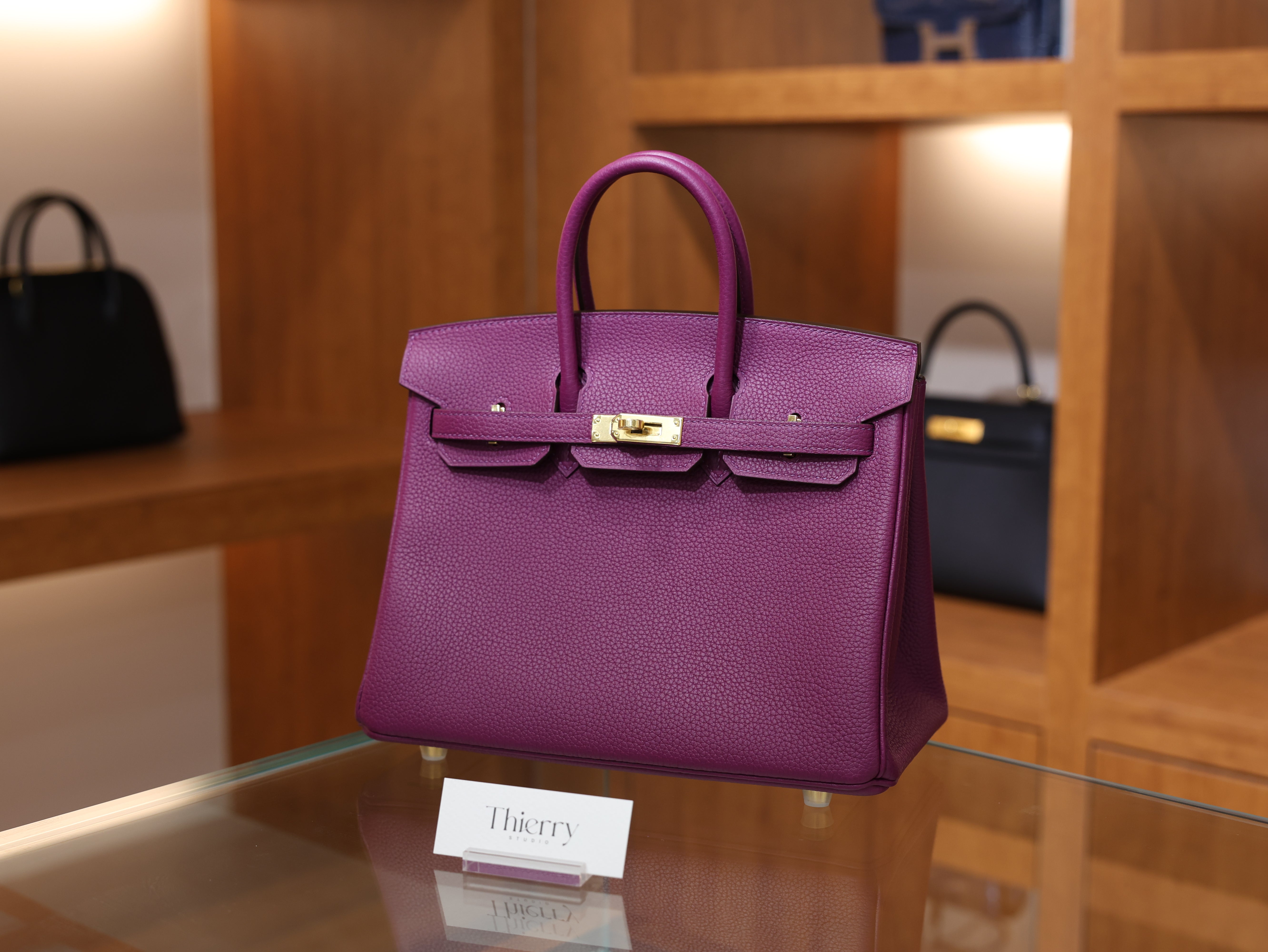 버킨 25 토고 아네모네 금장