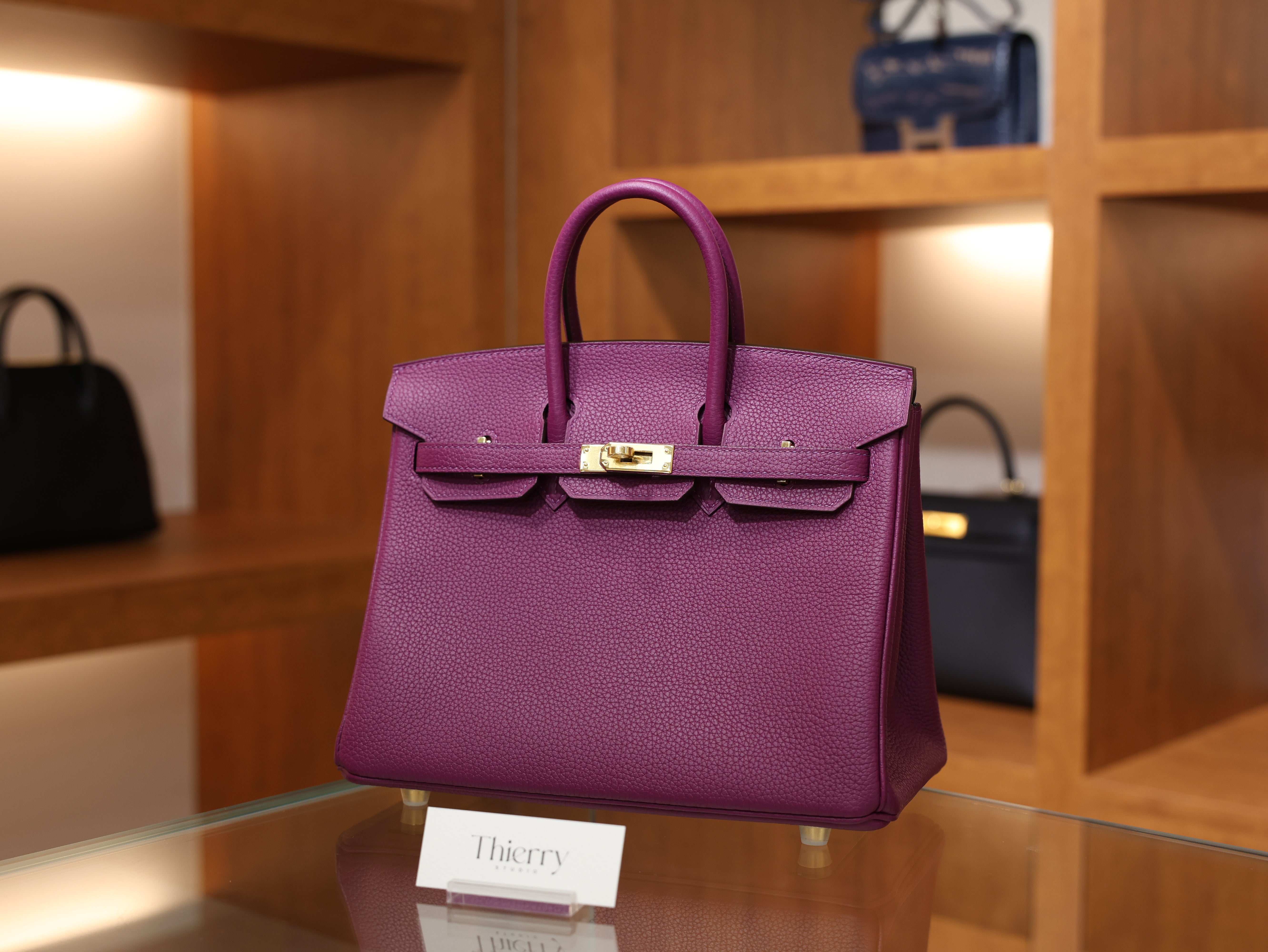 버킨 25 토고 아네모네 금장