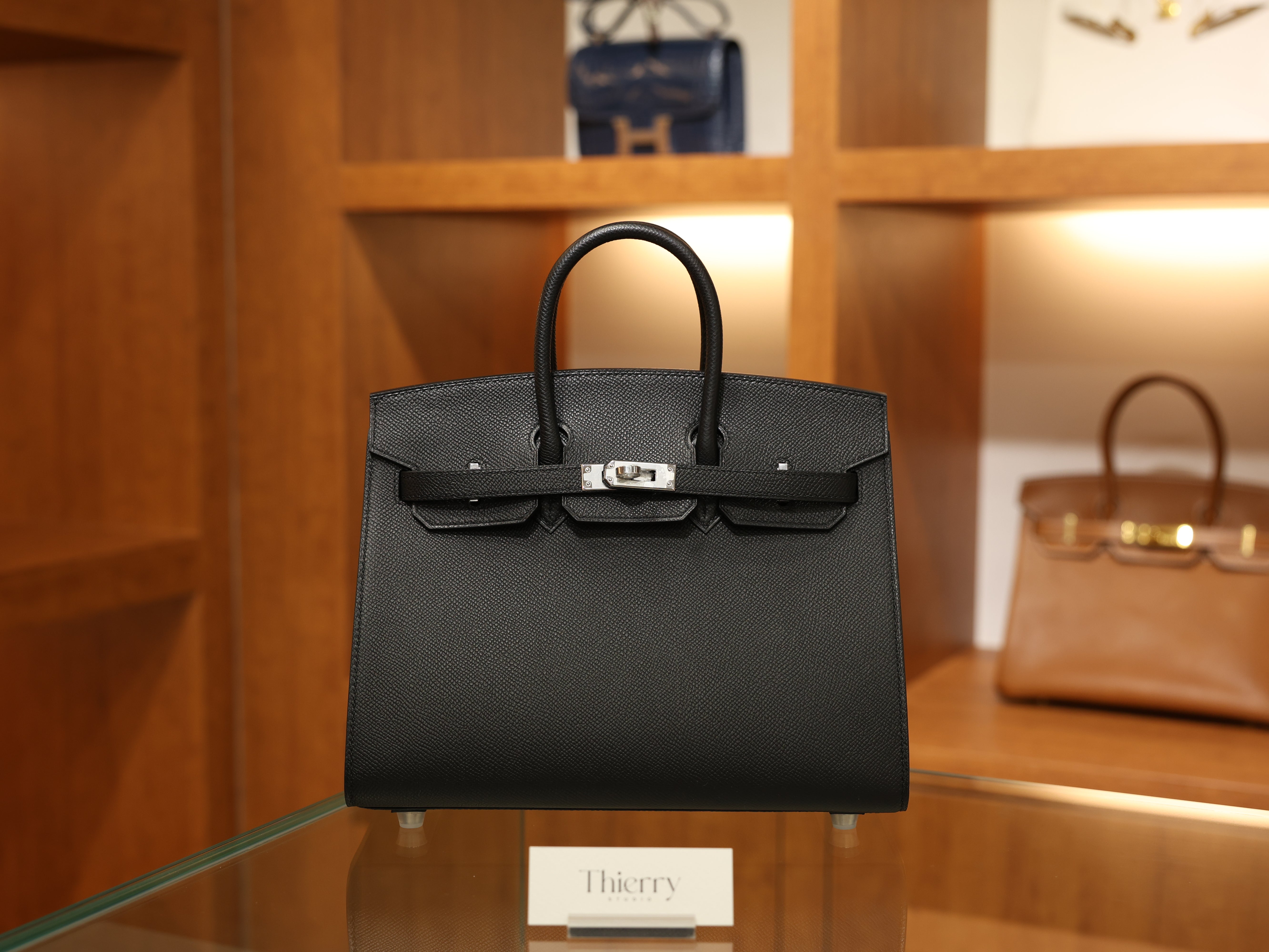 버킨 25 앱송 셀리에 블랙 은장