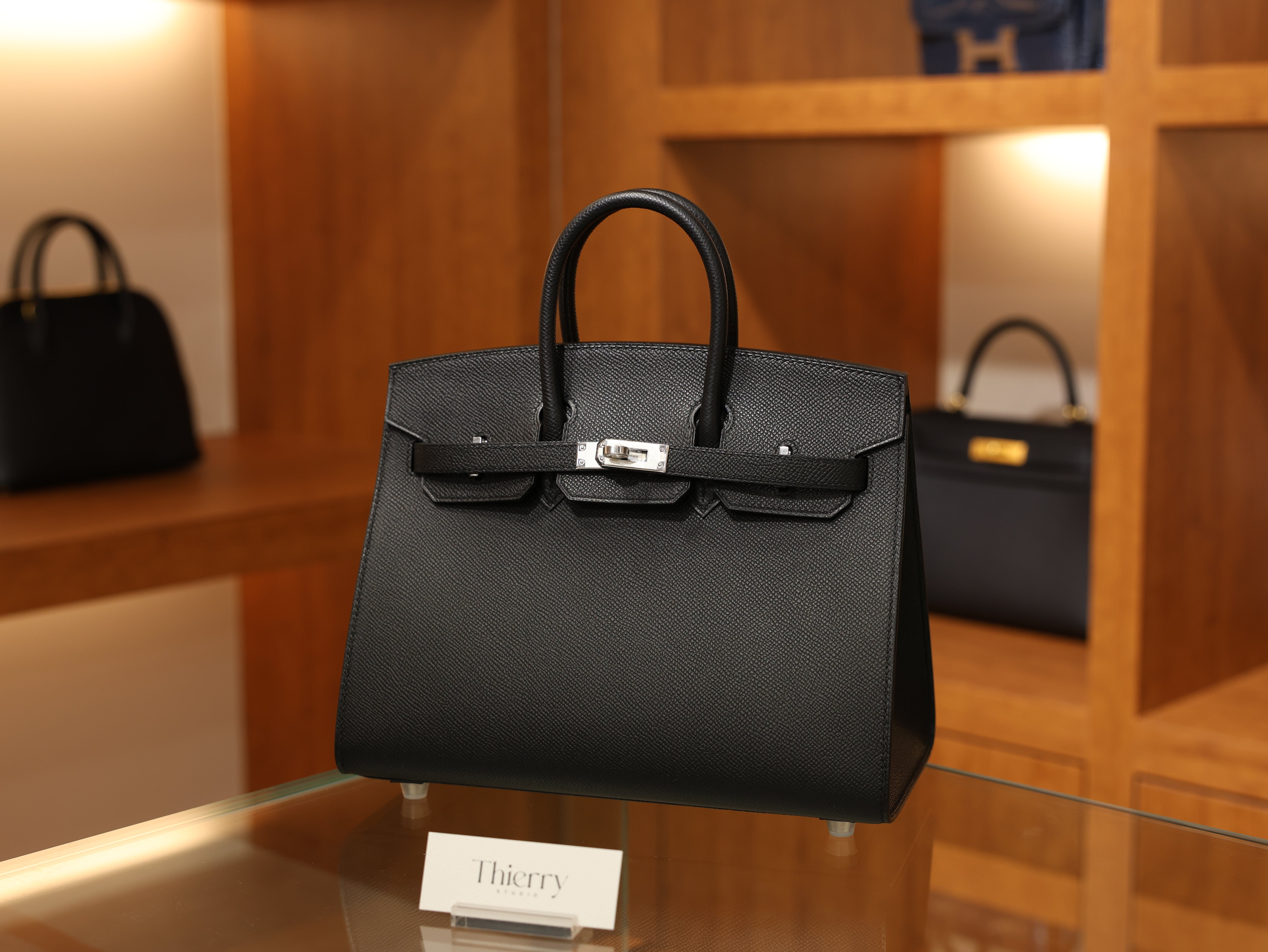 버킨 25 앱송 셀리에 블랙 은장