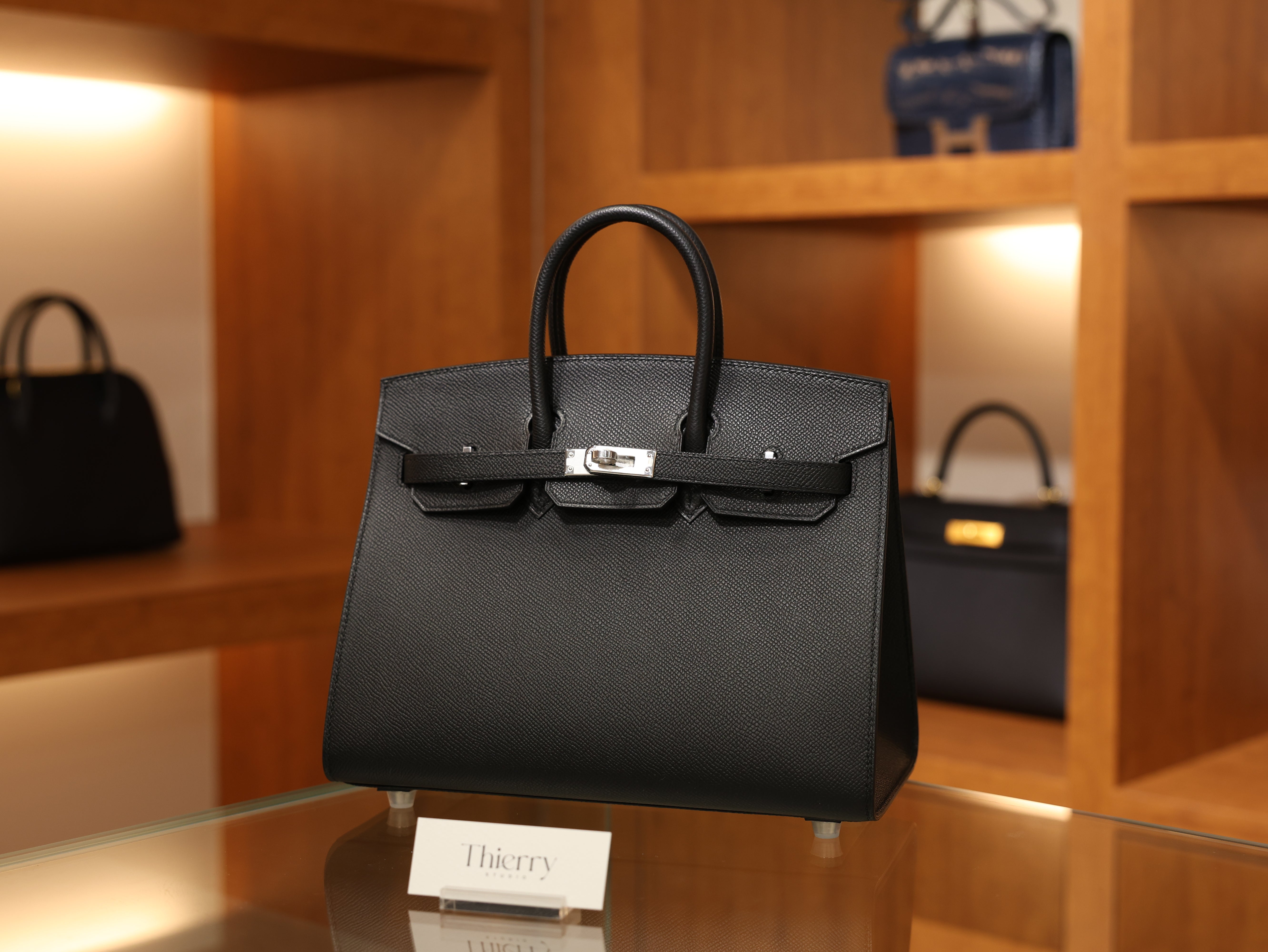 버킨 25 앱송 셀리에 블랙 은장