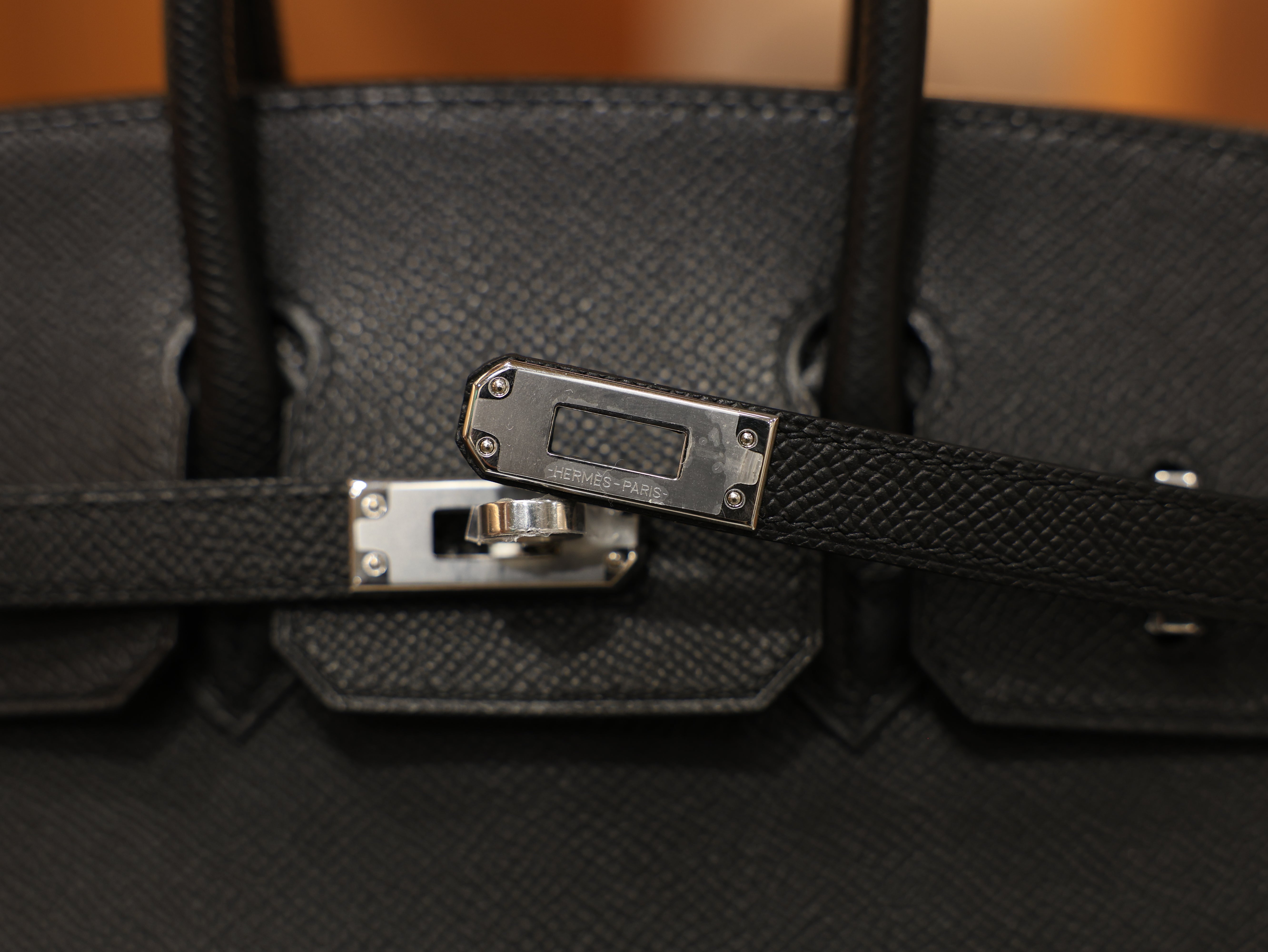 버킨 25 앱송 셀리에 블랙 은장