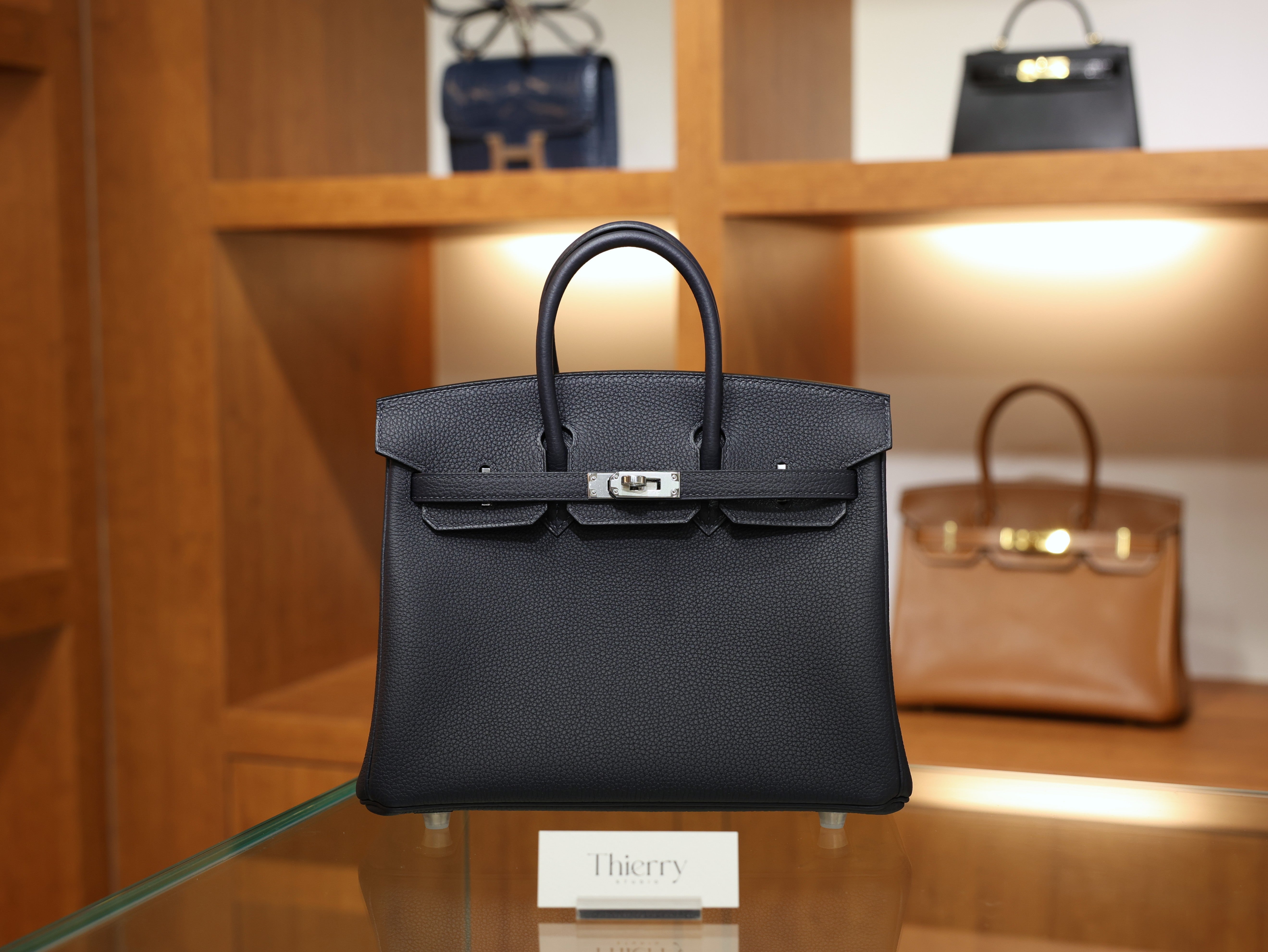 버킨 25 토고 블루뉘 은장