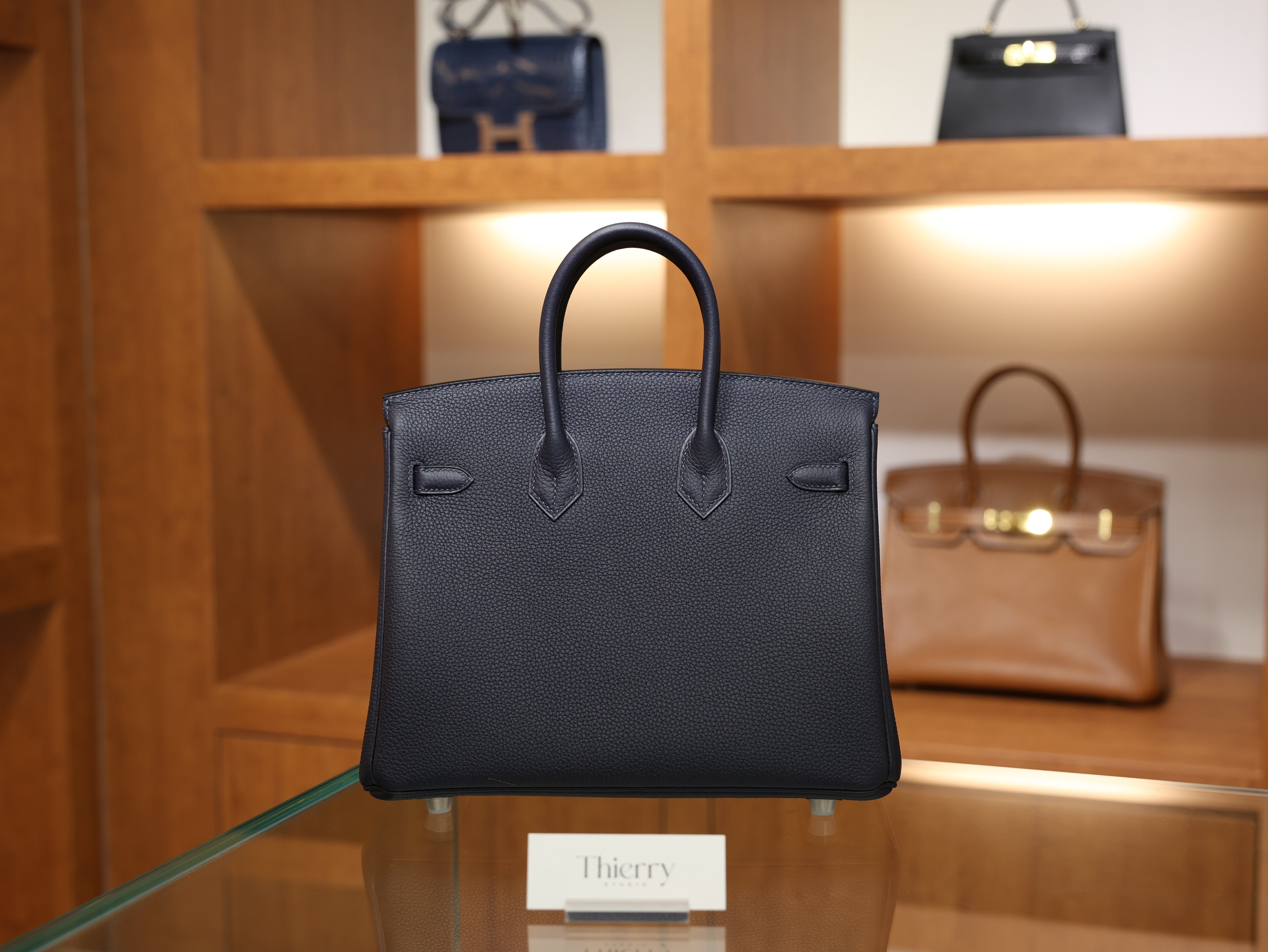 버킨 25 토고 블루뉘 은장