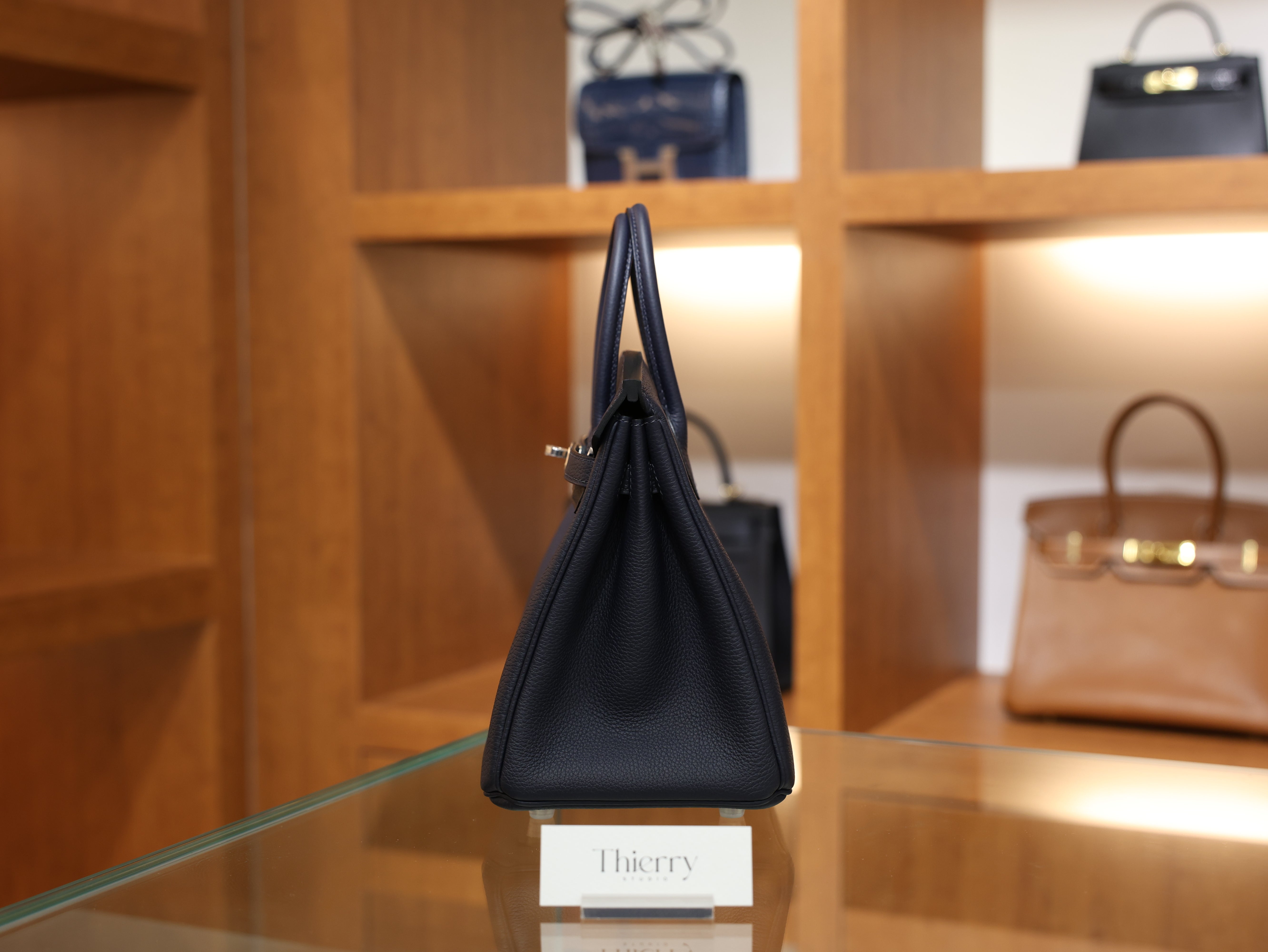 버킨 25 토고 블루뉘 은장