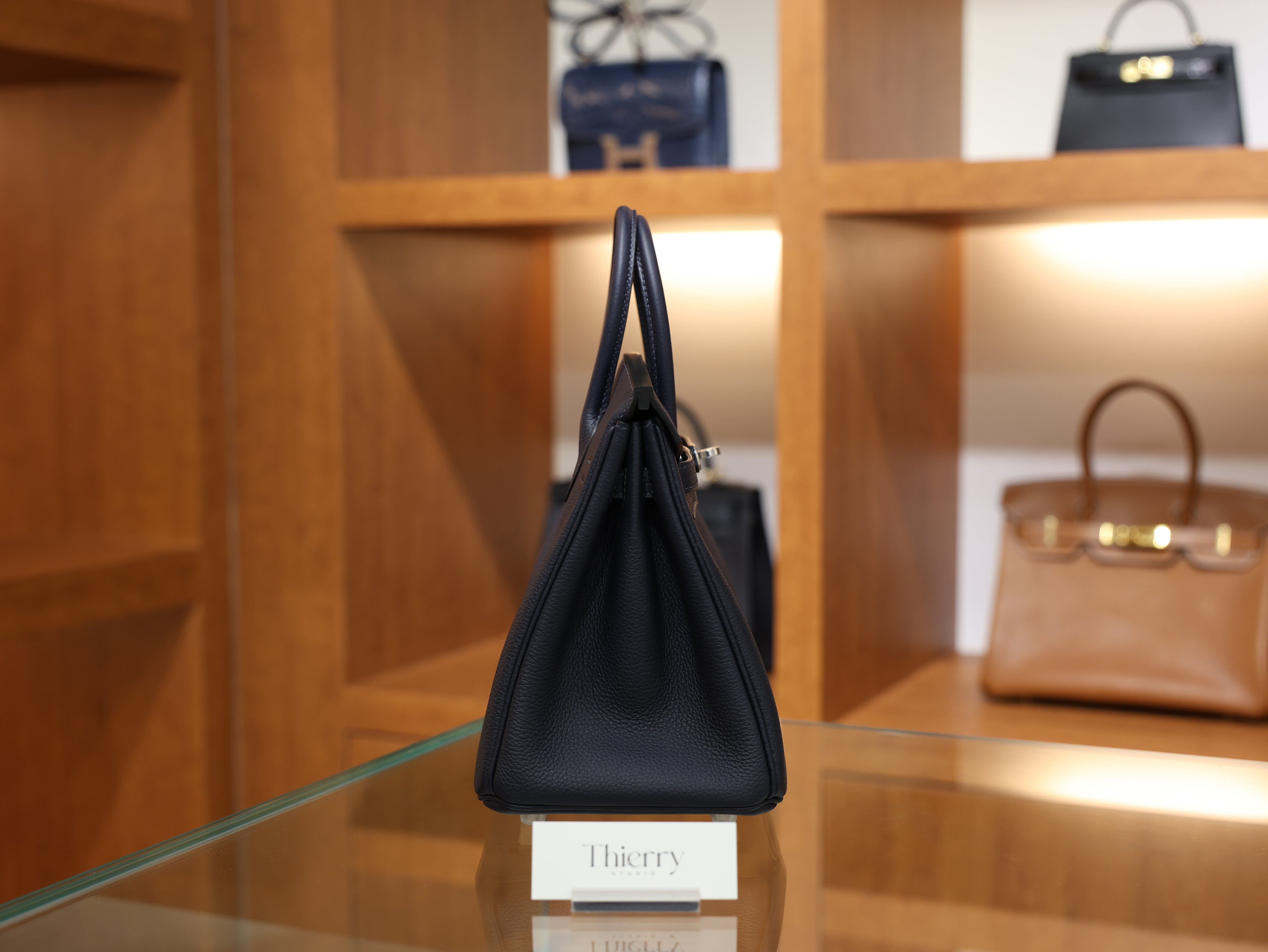 버킨 25 토고 블루뉘 은장