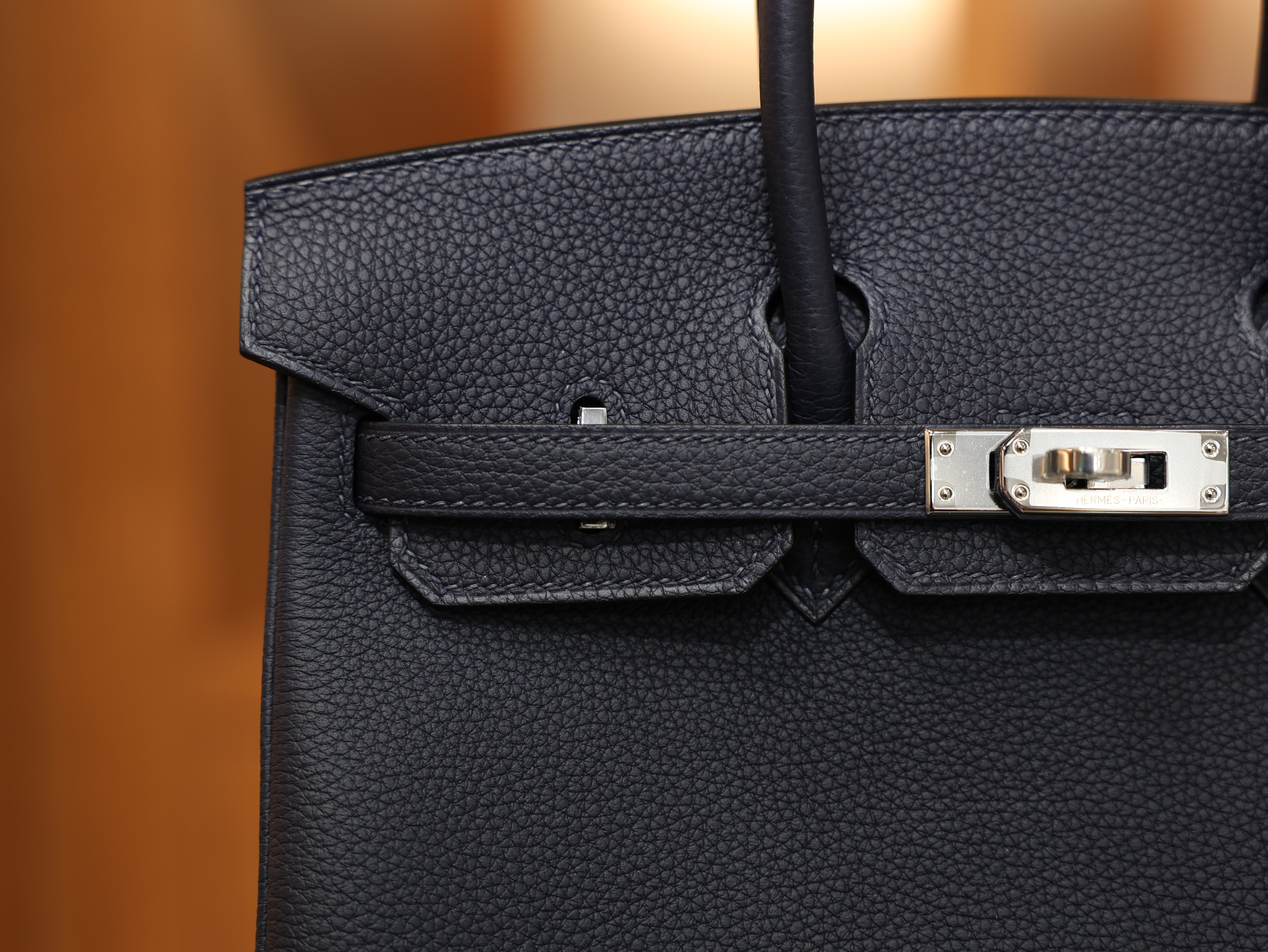 버킨 25 토고 블루뉘 은장