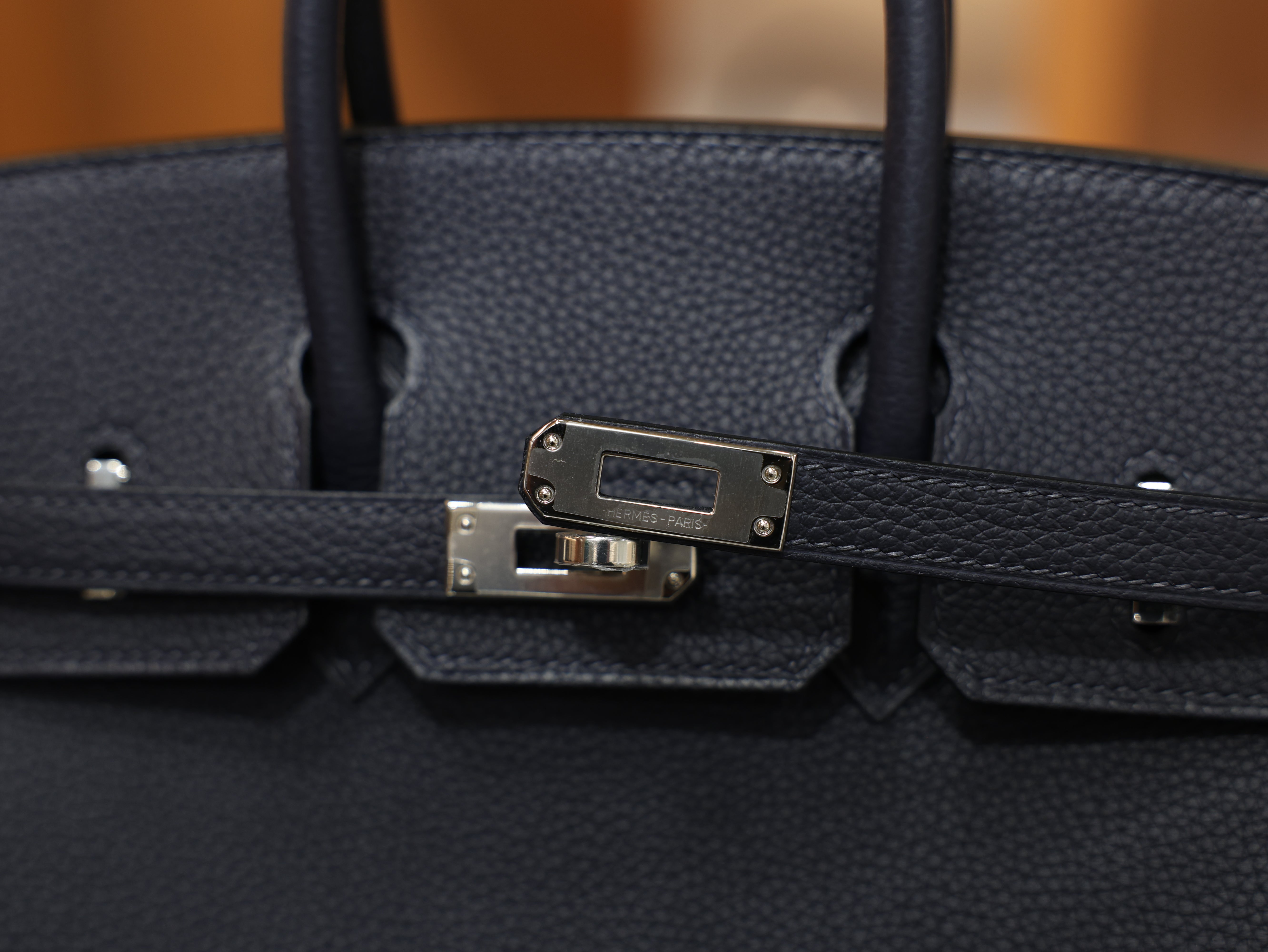 버킨 25 토고 블루뉘 은장