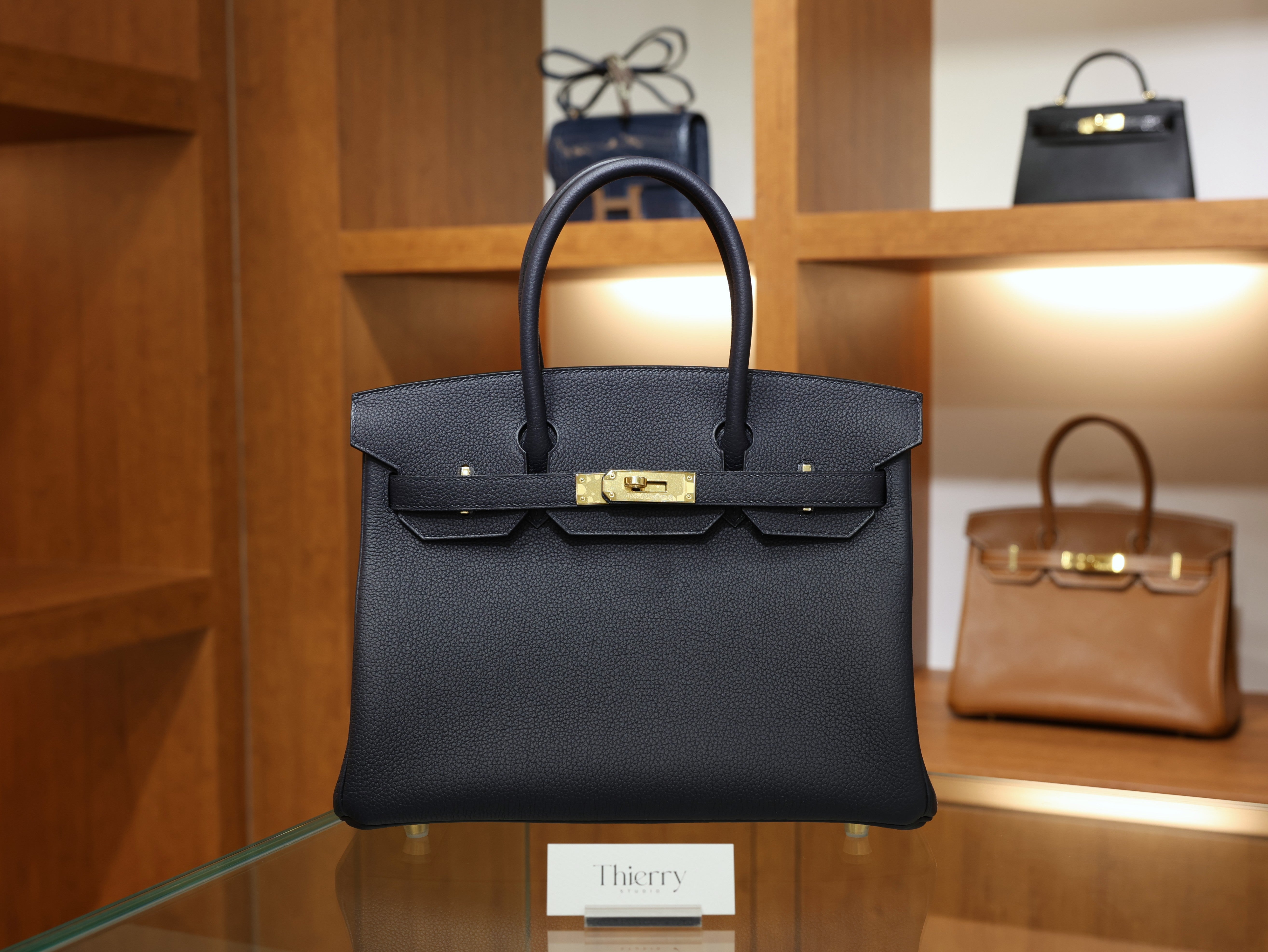 버킨 30 토고 블루뉘 금장