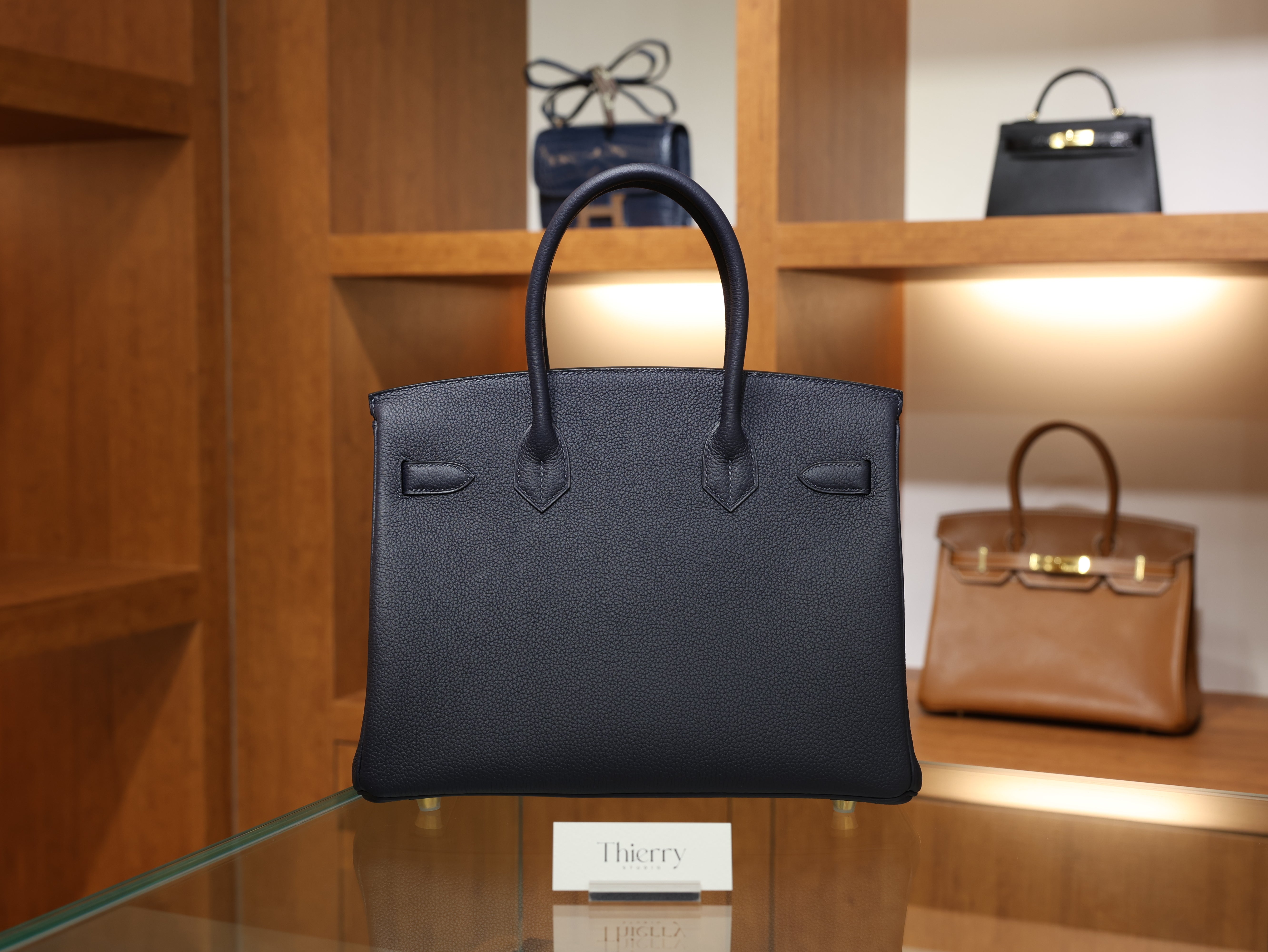 버킨 30 토고 블루뉘 금장