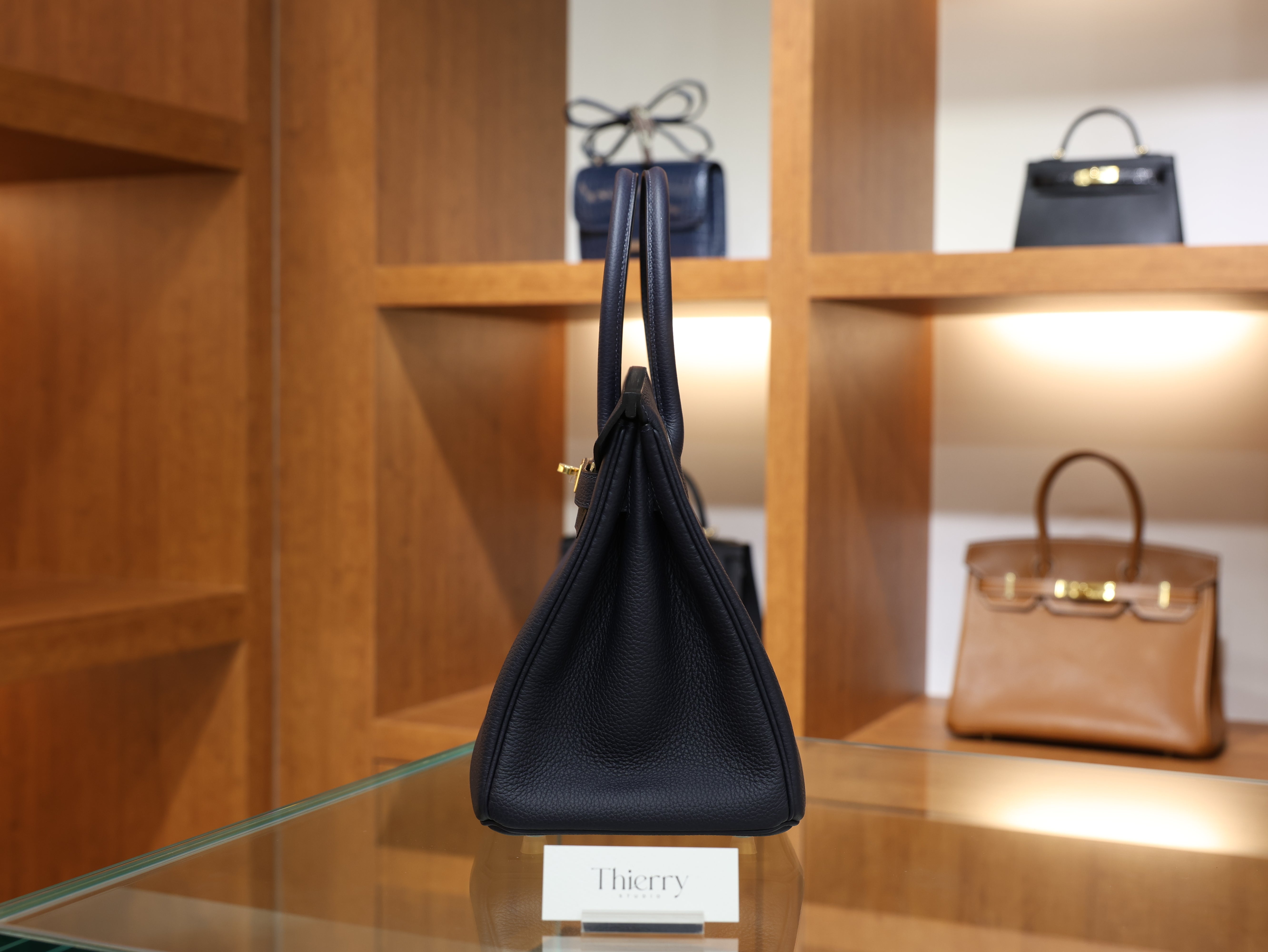 버킨 30 토고 블루뉘 금장