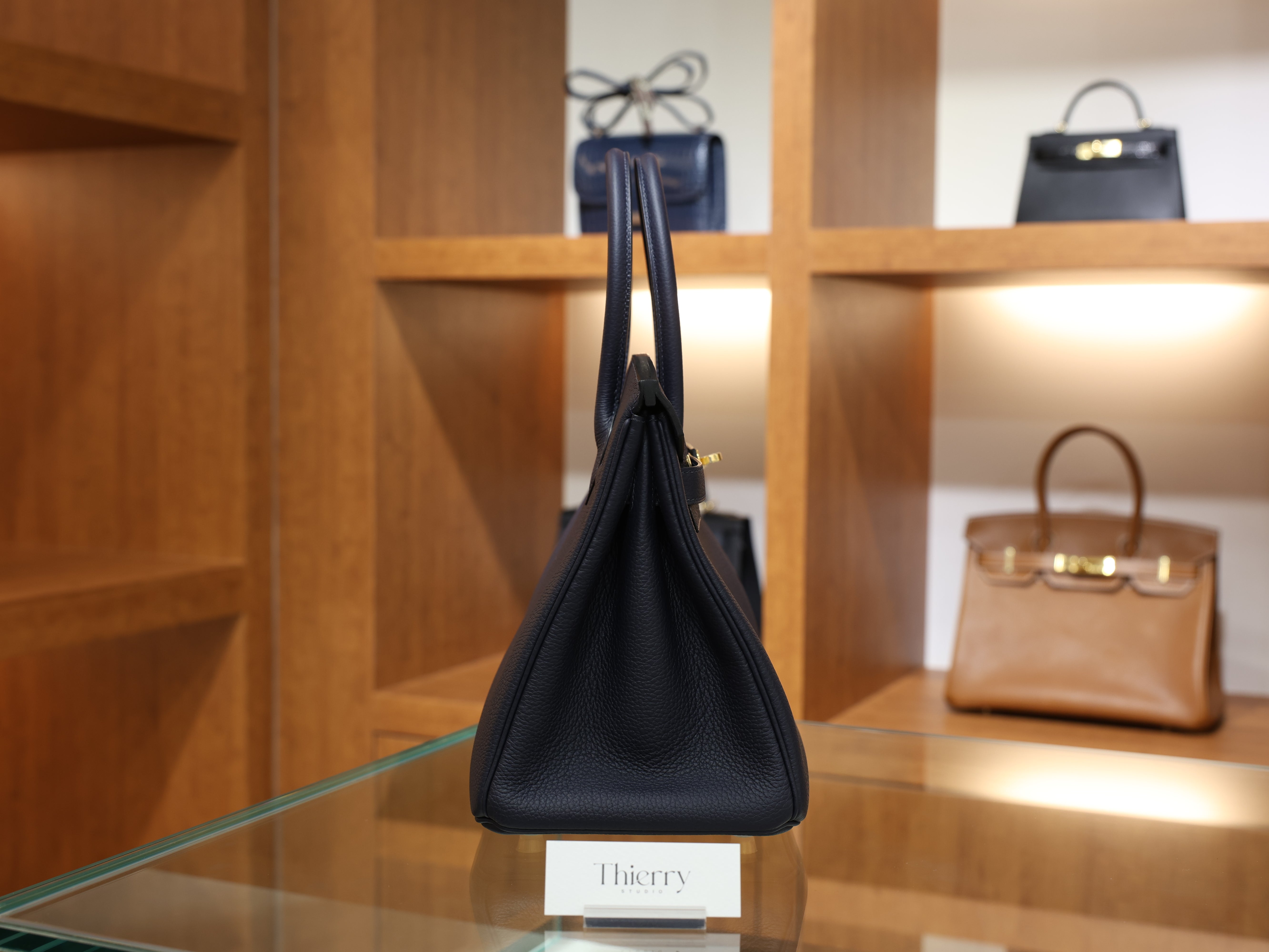 버킨 30 토고 블루뉘 금장