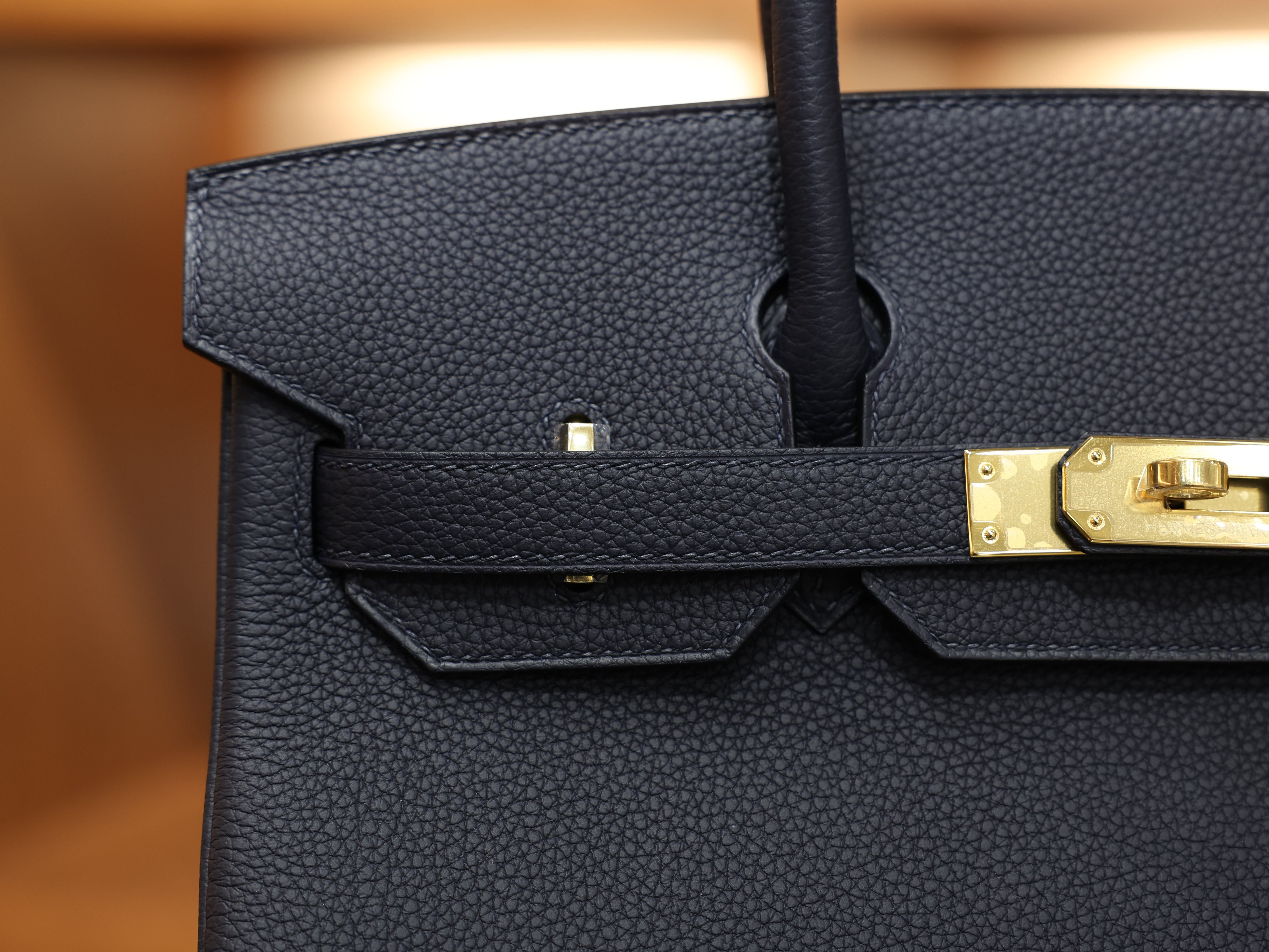 버킨 30 토고 블루뉘 금장