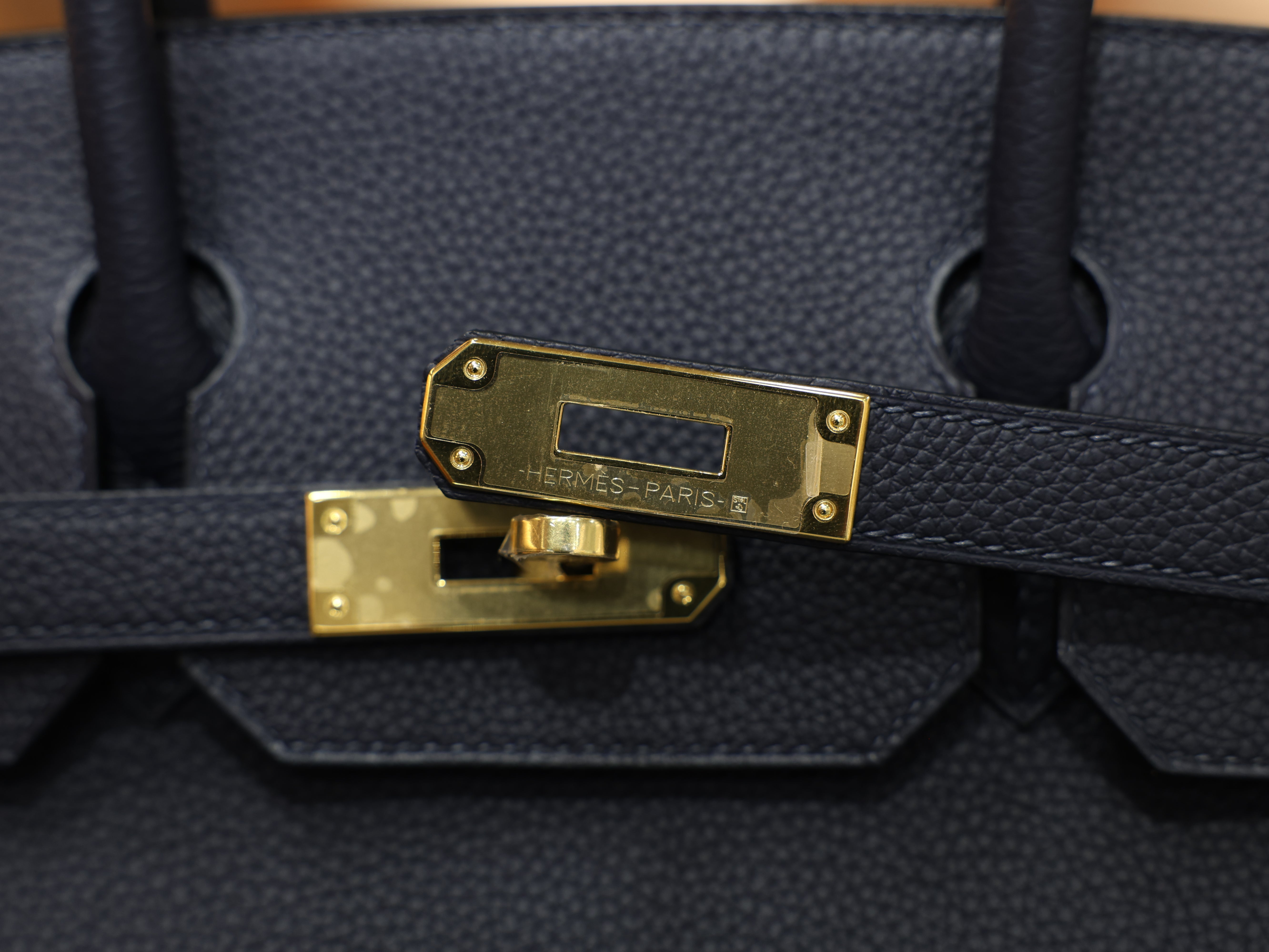 버킨 30 토고 블루뉘 금장