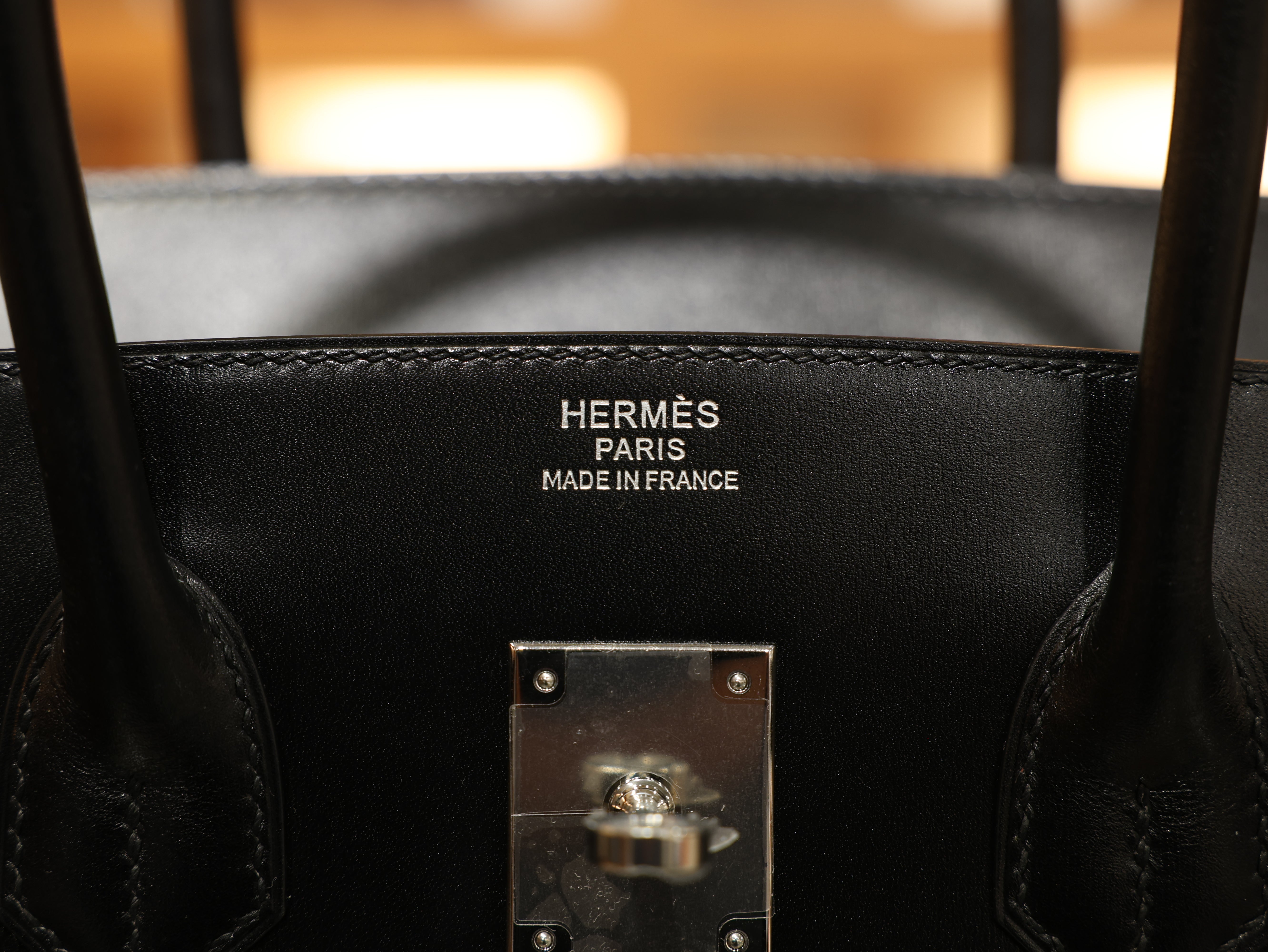 버킨 35 복스 르투르네 블랙 은장