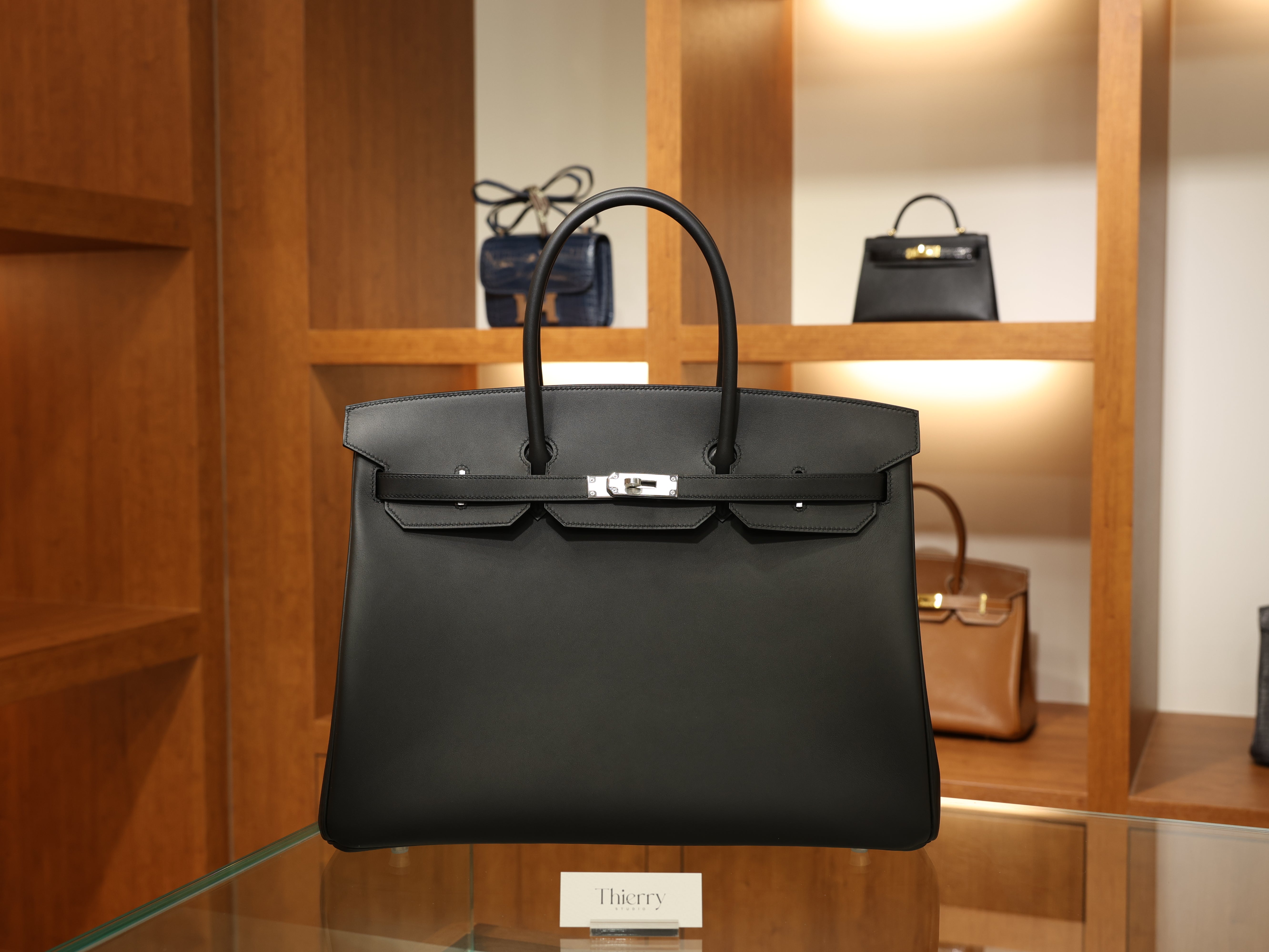 버킨 40 스위프트 블랙 은장