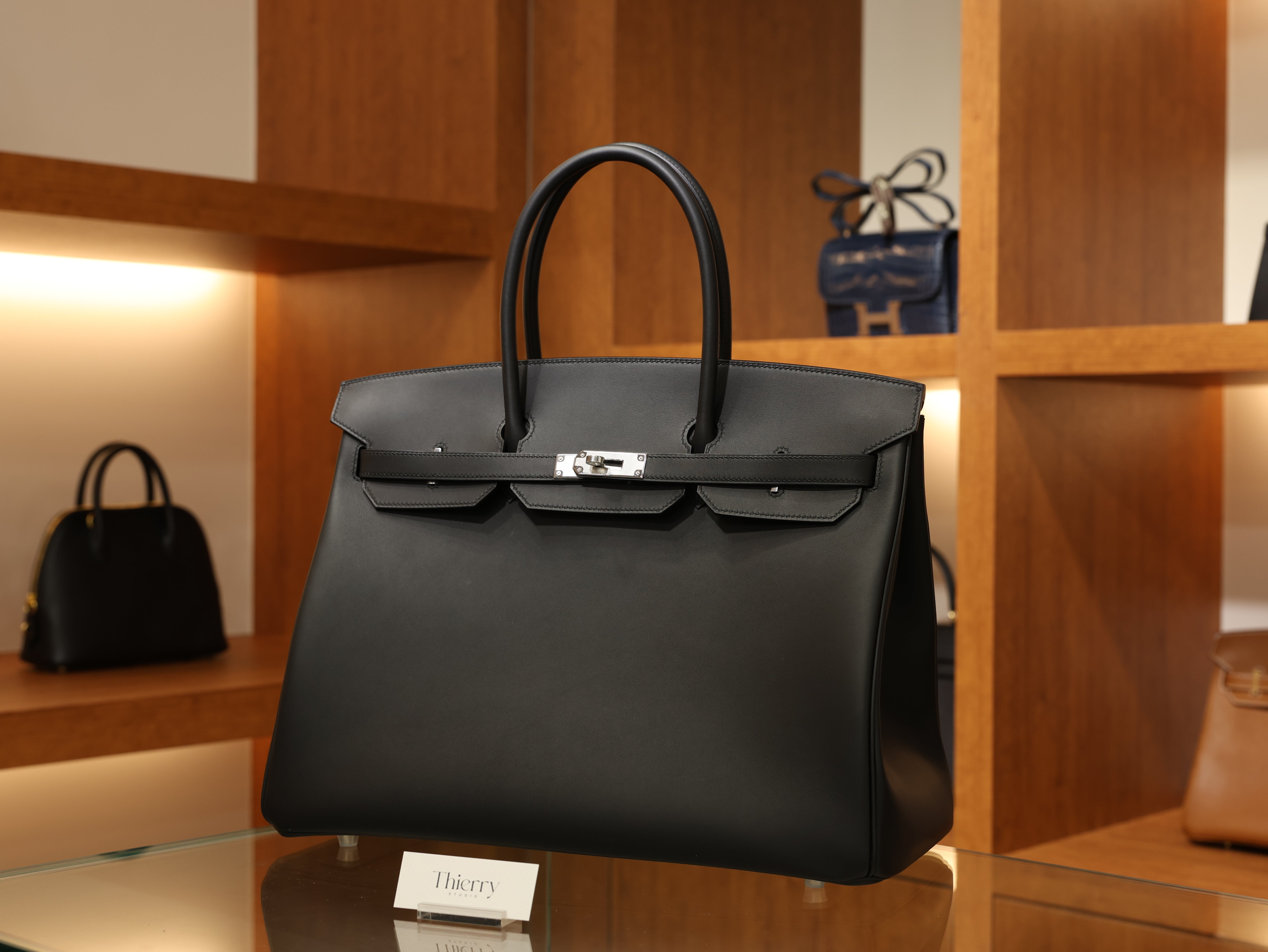 버킨 40 스위프트 블랙 은장