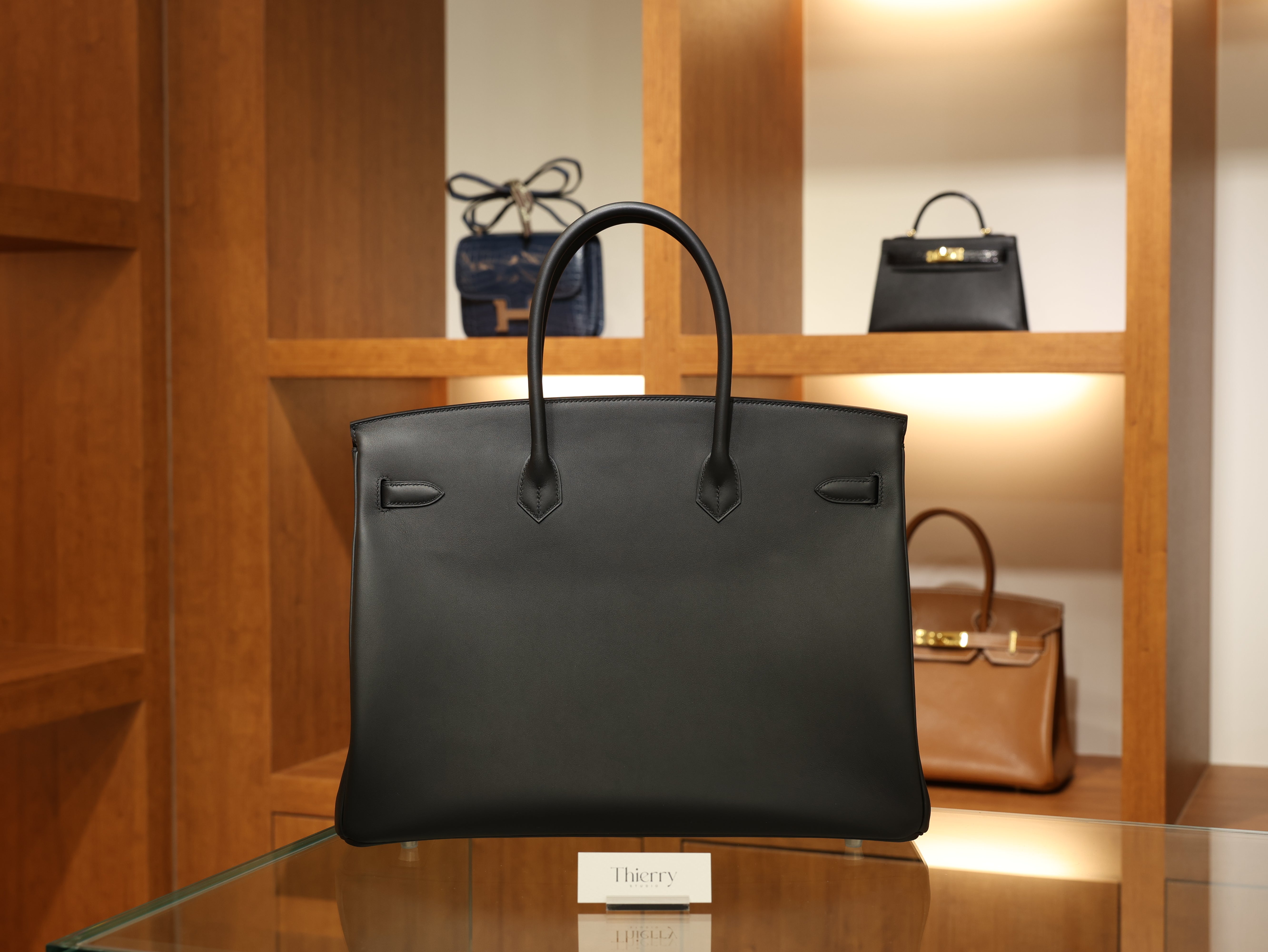 버킨 40 스위프트 블랙 은장