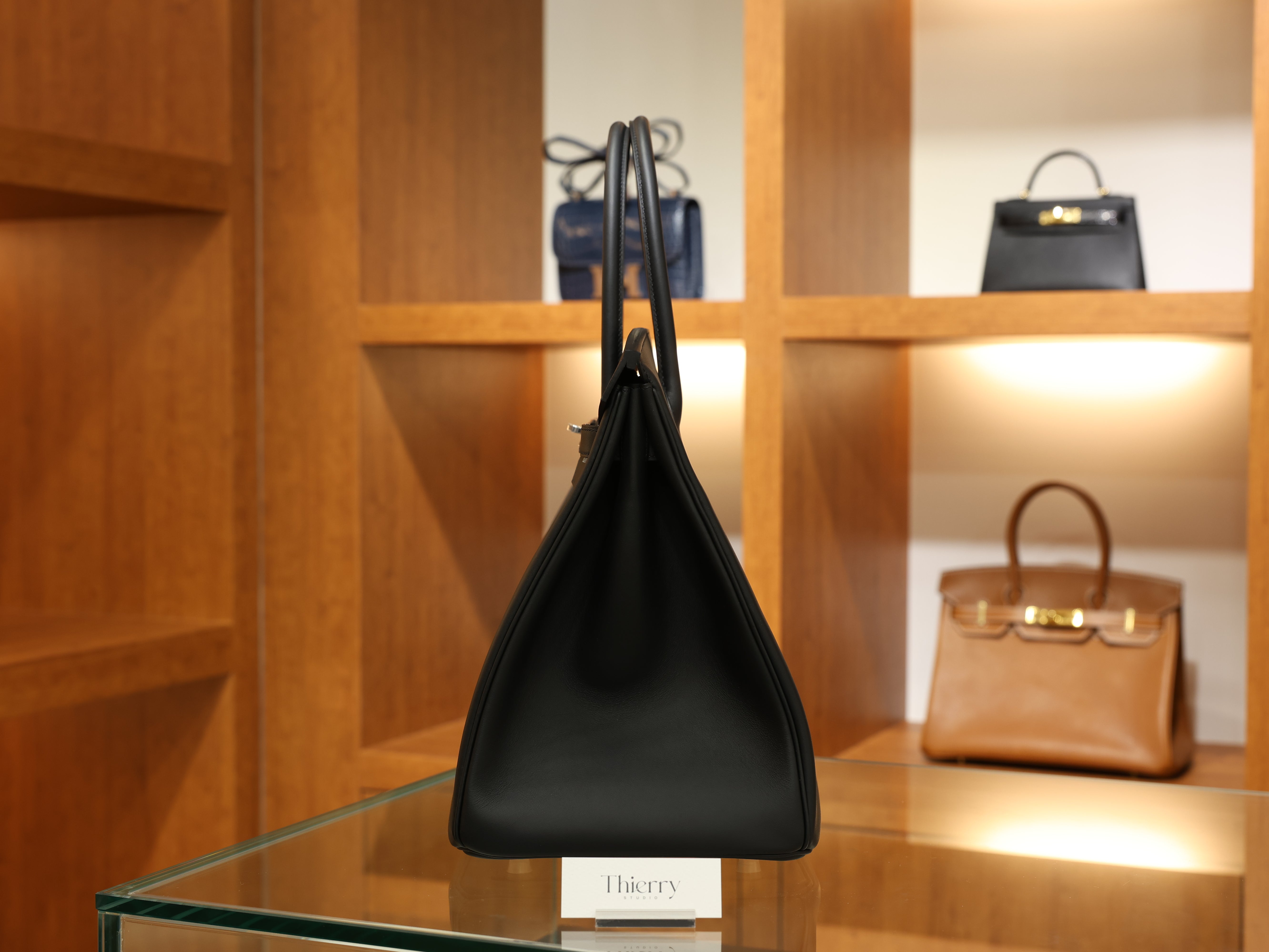 버킨 40 스위프트 블랙 은장