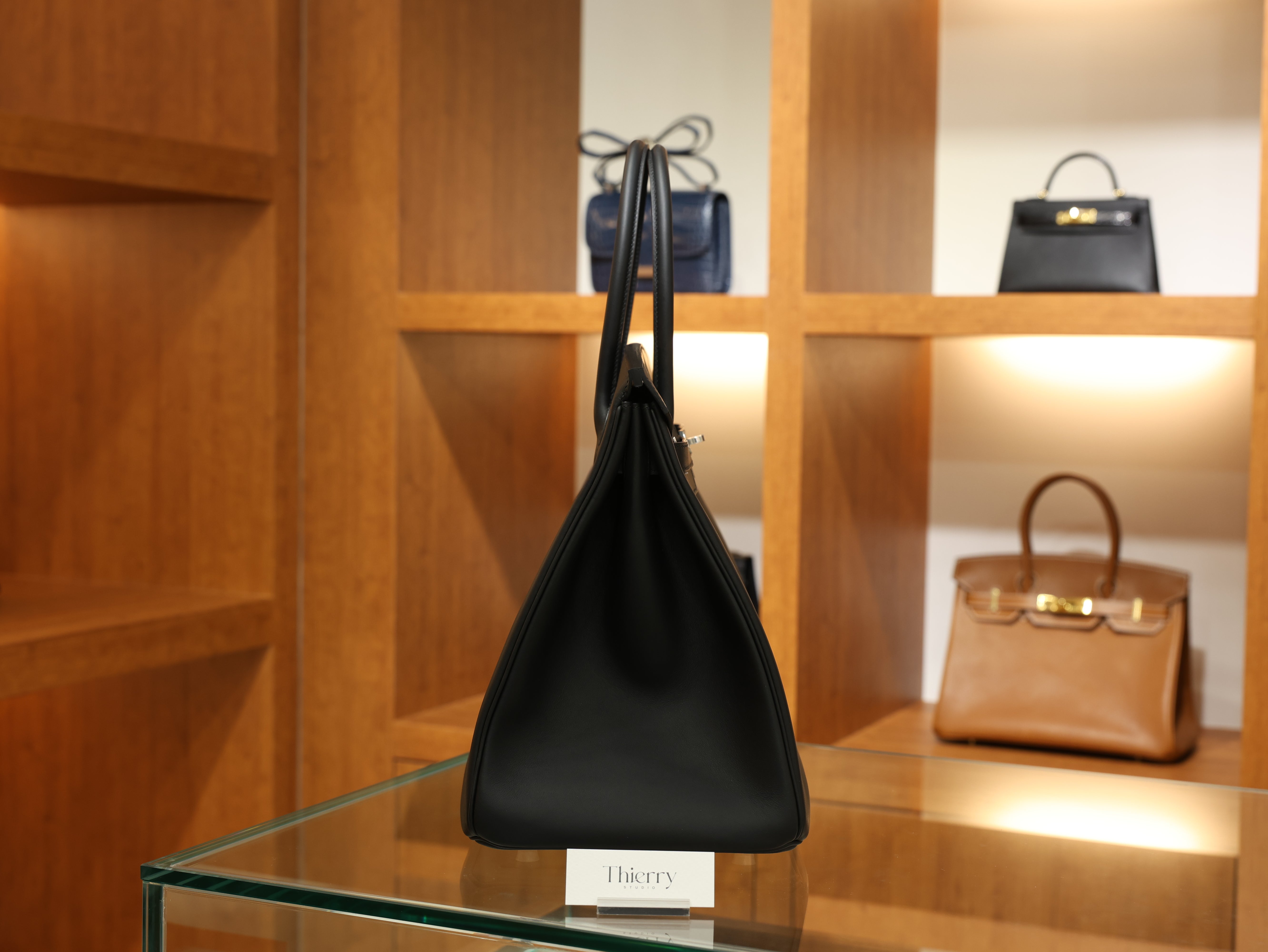 버킨 40 스위프트 블랙 은장