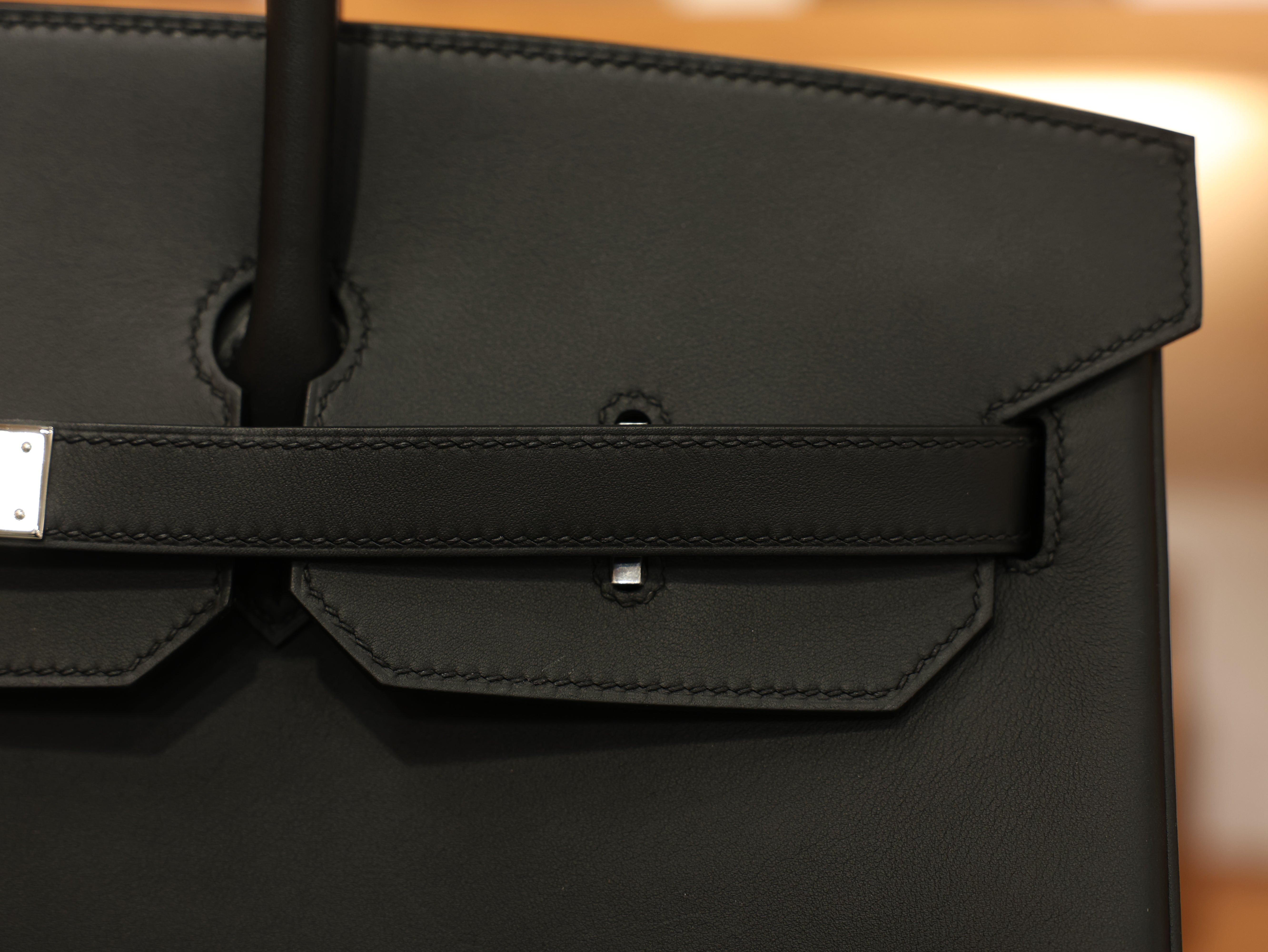 버킨 40 스위프트 블랙 은장